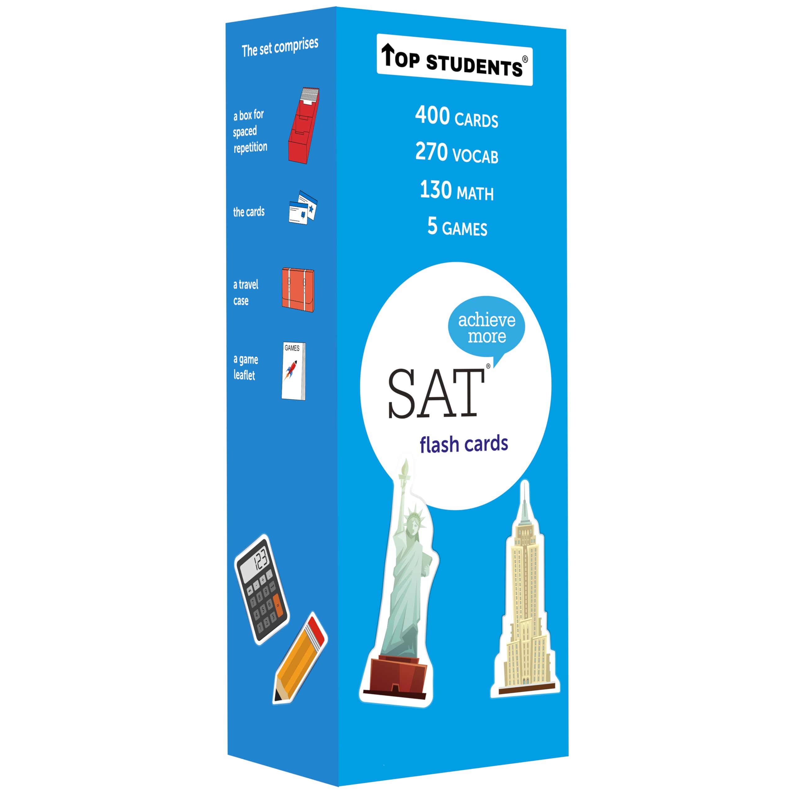 Photo 1 of SAT Flash Cards 2026 | 400 SAT Vocabulary and SAT Math Flash Cards | SAT Prep | SAT Math Cards | SAT Vocab Cards | SAT Prep Cards | SAT Words | SAT Classroom and Home Kit | SAT Digital Prep