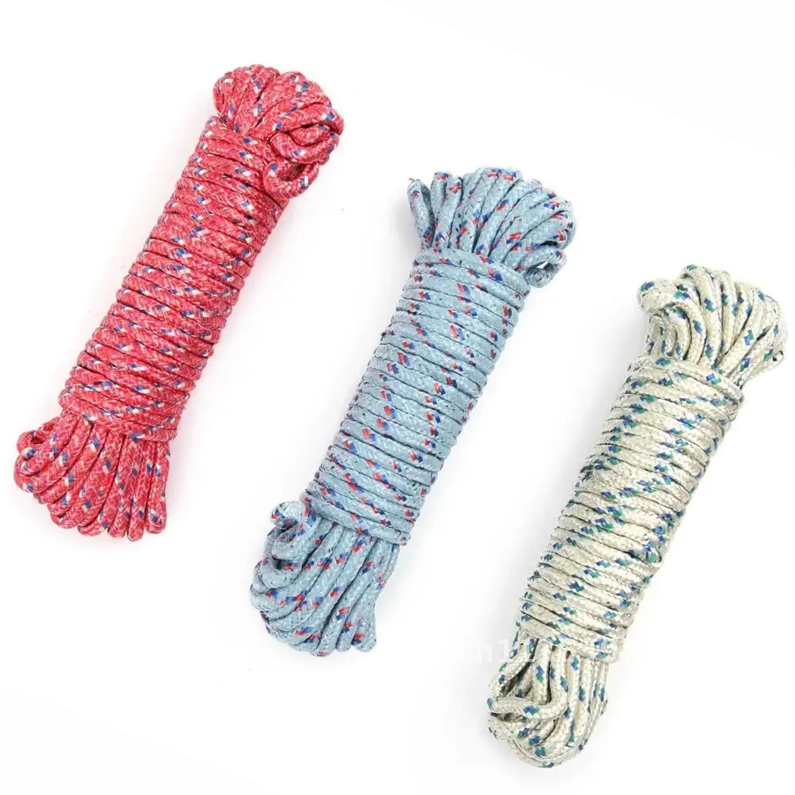 Outdoor Washing Line, Nylon Clothesline 10m Multicolor