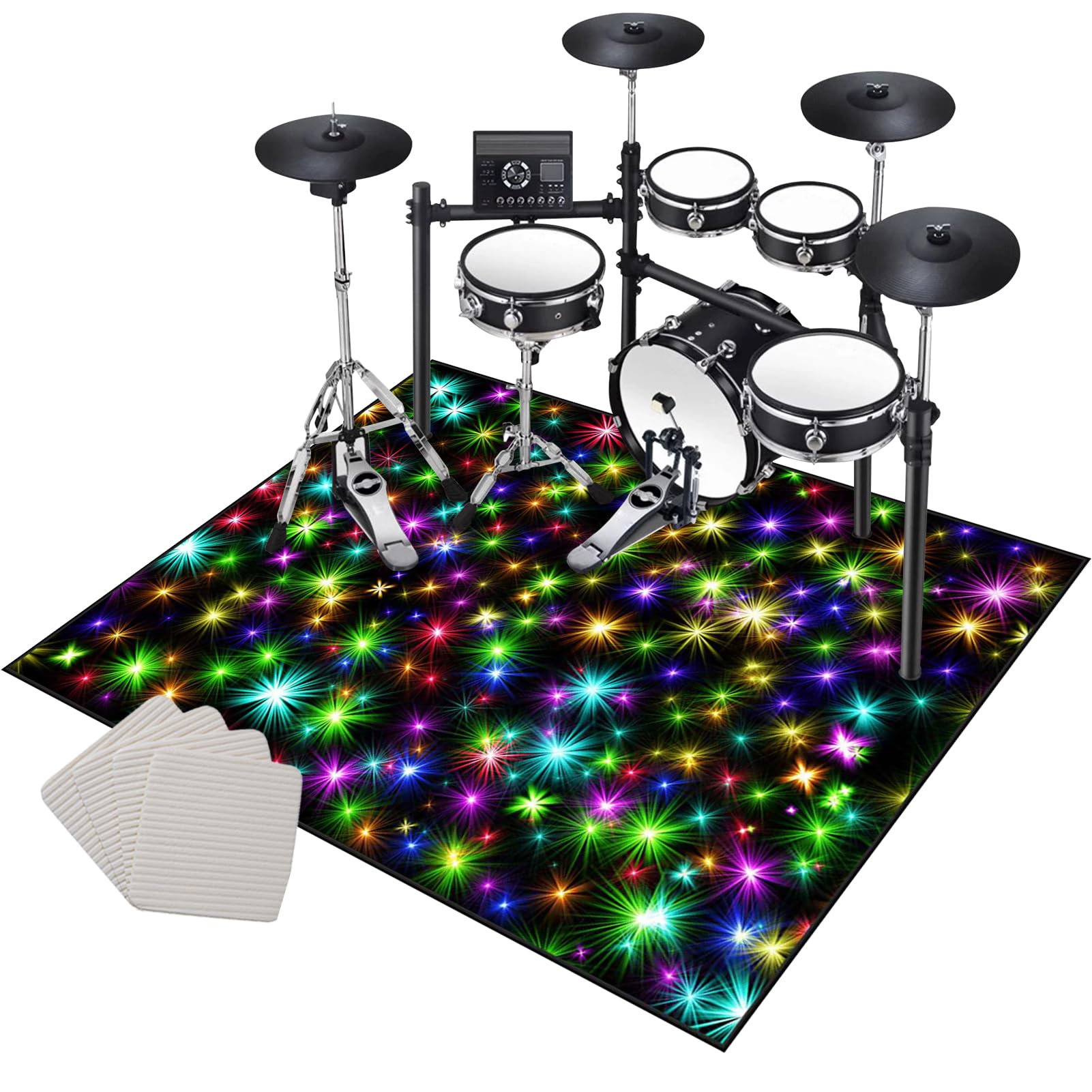 140 x 120 cm Dywan Bęben Antypoślizgowy Dźwiękoszczelny koc Domowy dywanik bębnowy do bębna basowego i innych mat do instrumentów muzycznych Mata Drum