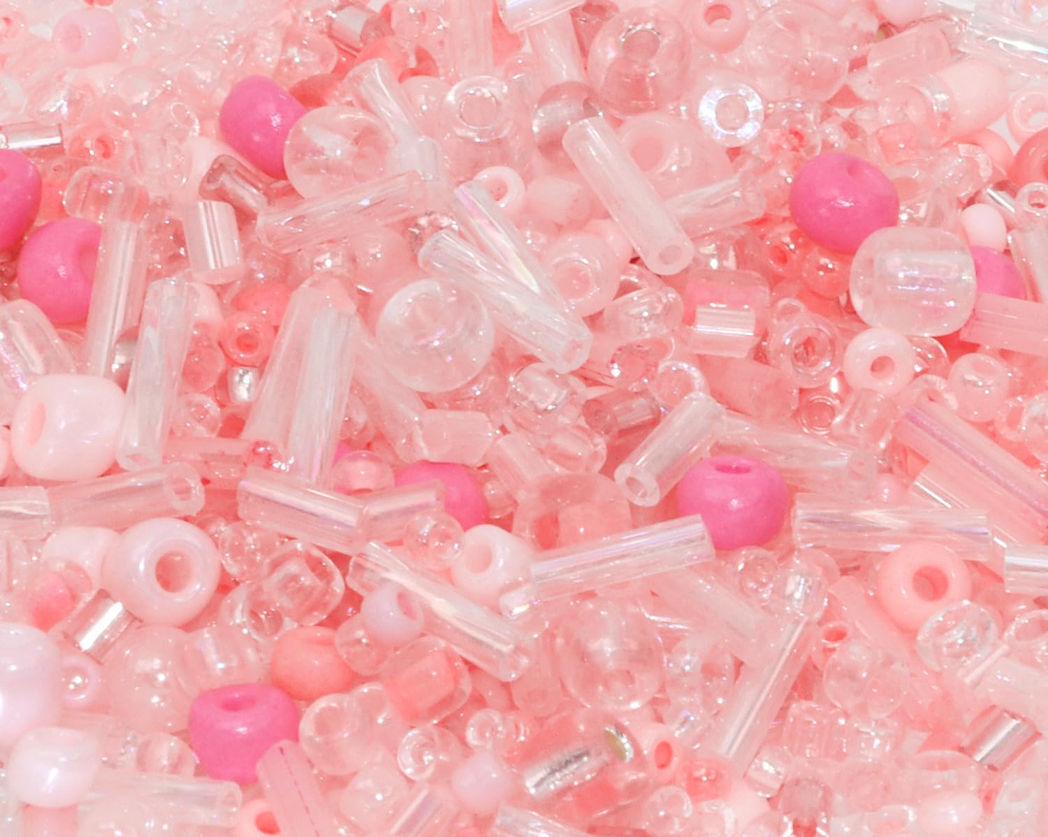 Mixed Craft Beads 1000Pcs/20g Glass Seed Tube Bead Bugle Bead 1.5-4.5mm Small Loose Spacer Beads for DIY Bracelets Necklace Earring Jewelry Making (Green)