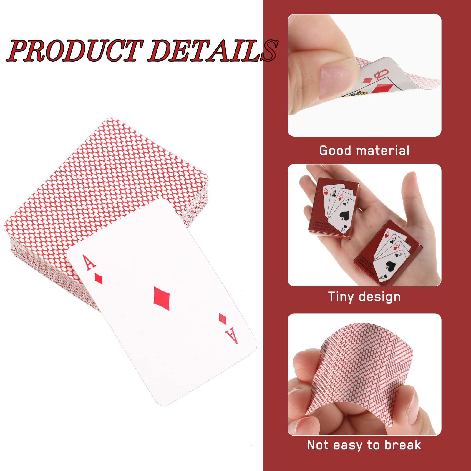 Amazon.com: Zhanmai 2 Decks of Mini Playing Cards Small Miniature
