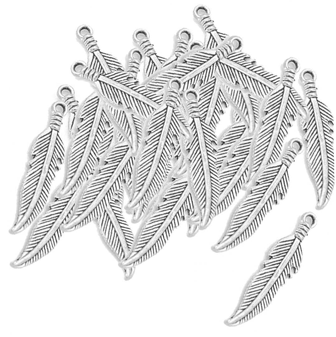Ruluti 50pcs Retro Double-sided Pendant Tibetan Alloy Jewelry for Jewelry Diy Production Ancient Silver