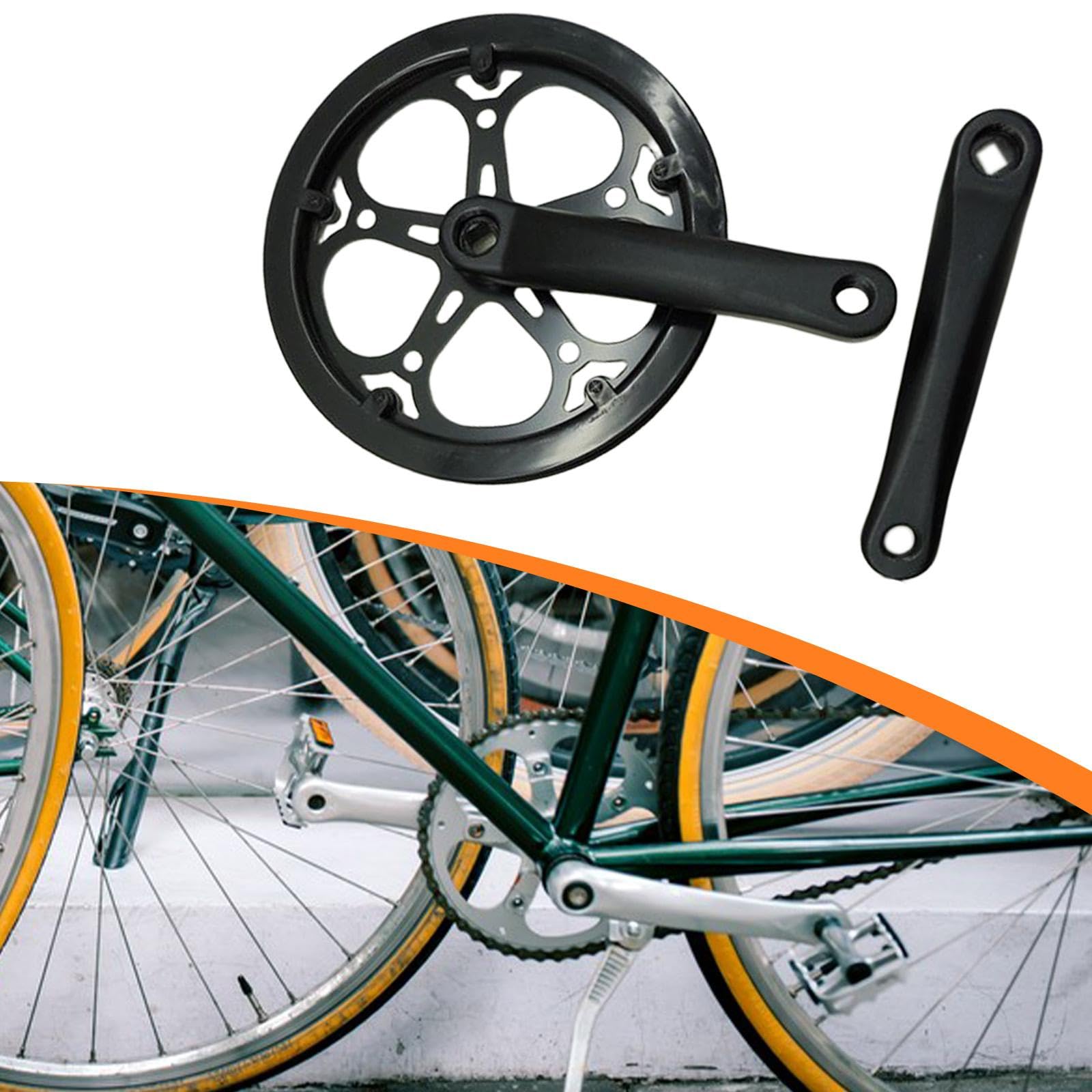 Baoblaze Guarnitura per Bicicletta, guarnitura per Bicicletta, Corona da 52 Denti, Braccio della pedivella da 170 mm, Cono Quadrato, Parti di Riparazione per