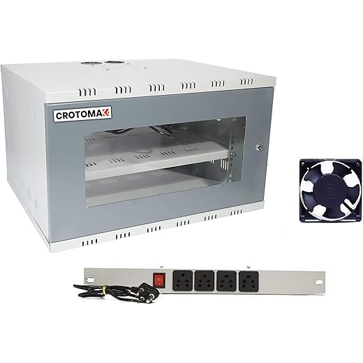Crotomak 6U Network Rack with Cooling Fan 35 cm