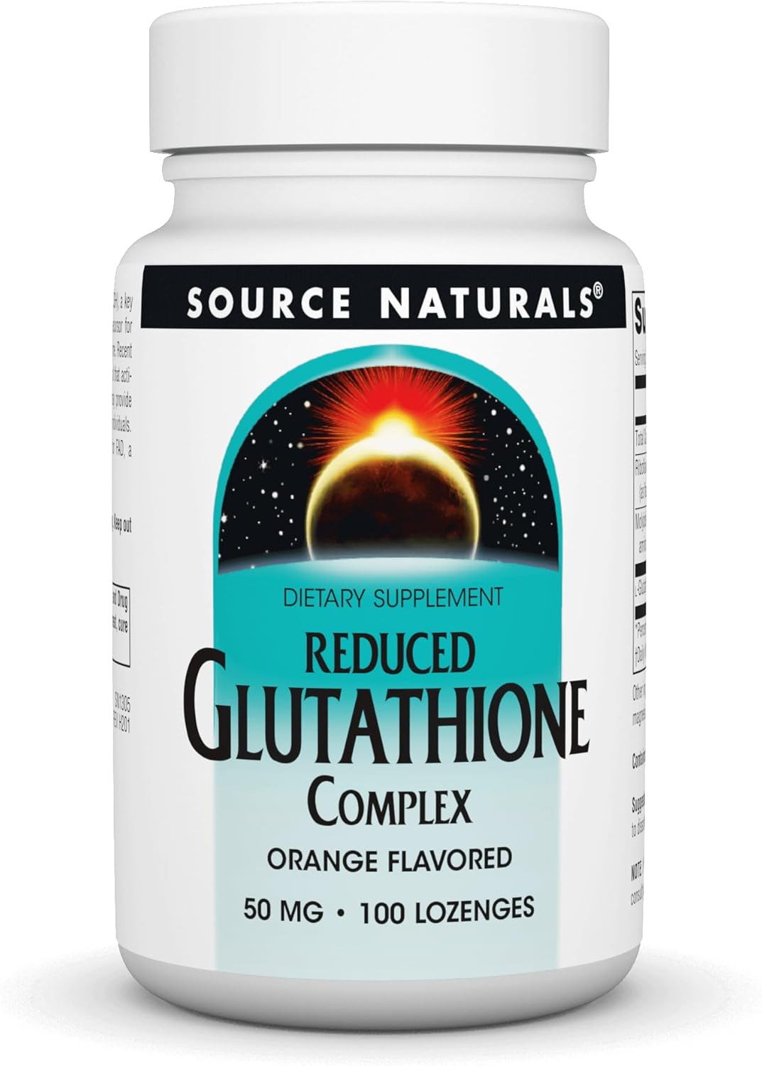 Source Naturals Reduced Glutathione Complex Orange Flavored - 50 mg -100 Lozenges