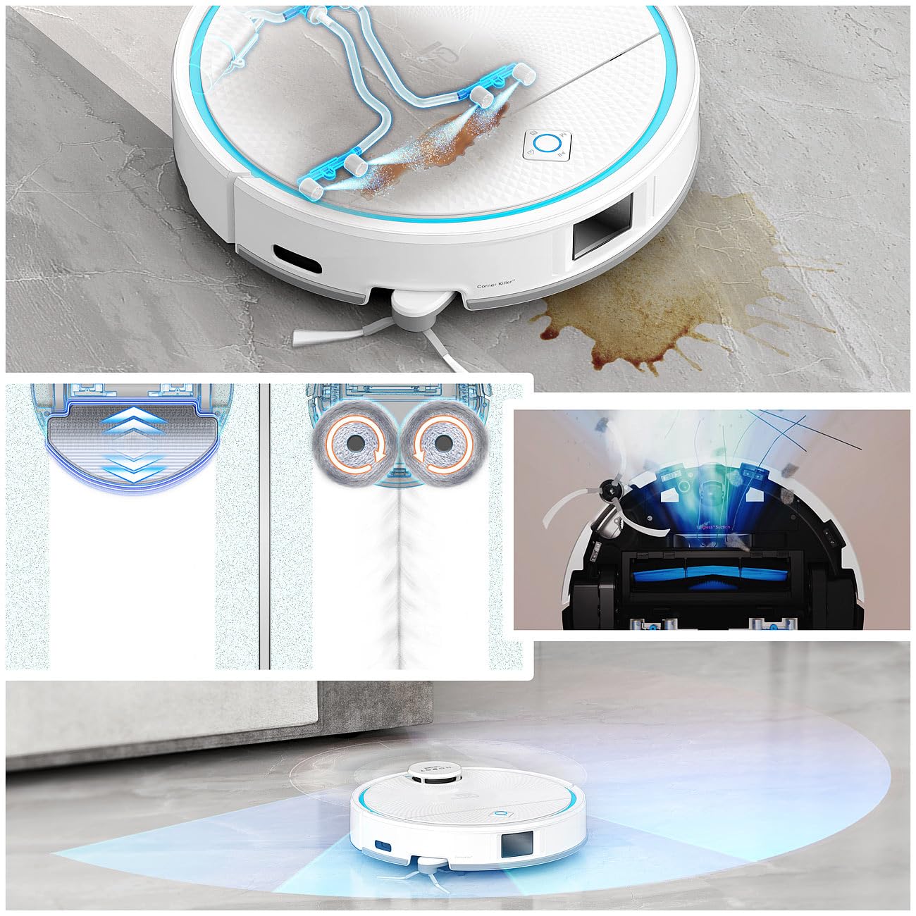 Saug Wischroboter: HOBOT LEGEE-Q10 Pro Multiroom-Wisch- & Saugroboter, Reinigungsstation (Hobot Legee D8, Wisch-Roboter, Laser)