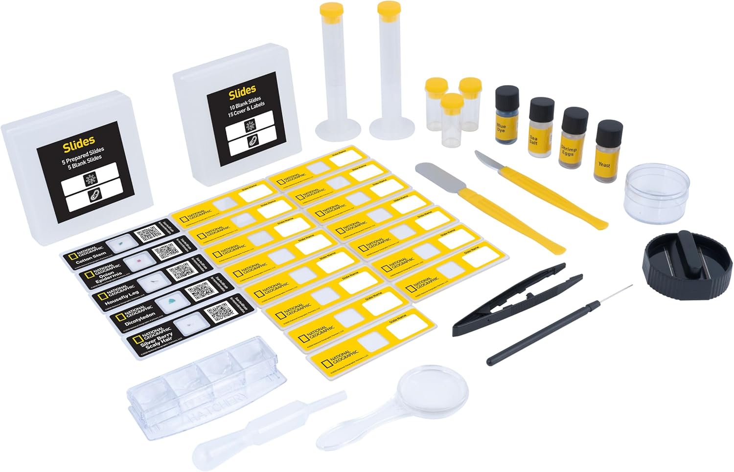 National Geographic Inverted Microscope Set with Accessories 40-400x Power Magnification Ages 10+