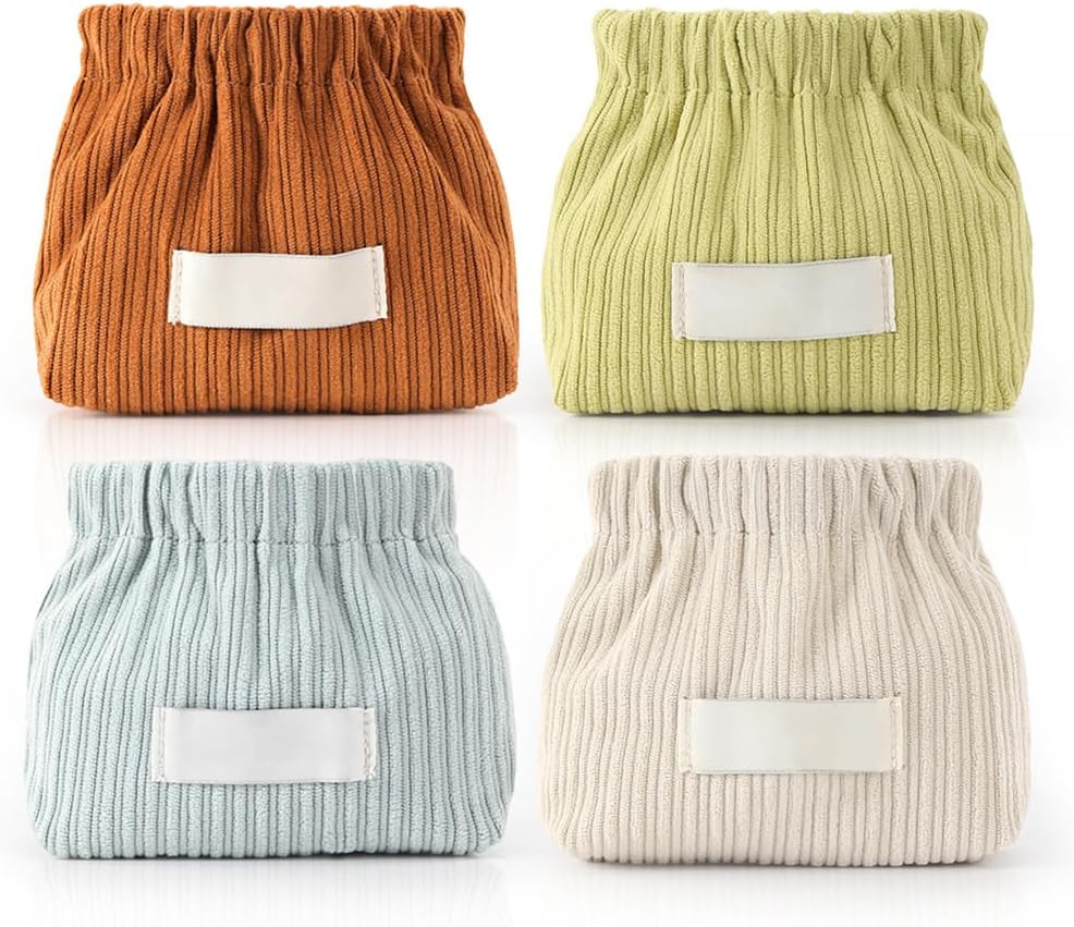 Drkicsy Corduroy Elastic Hair Tie Organizer, Portable