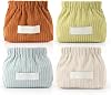 Drkicsy Corduroy Elastic Hair Tie Organizer, Portable Travel Corduroy Elastic Storage Bag, Hair Accessories Organizer Elastic Bag Organizer Corduroy Jewelry Storage Bags Corduroy Lipstick Bag (4PCS)