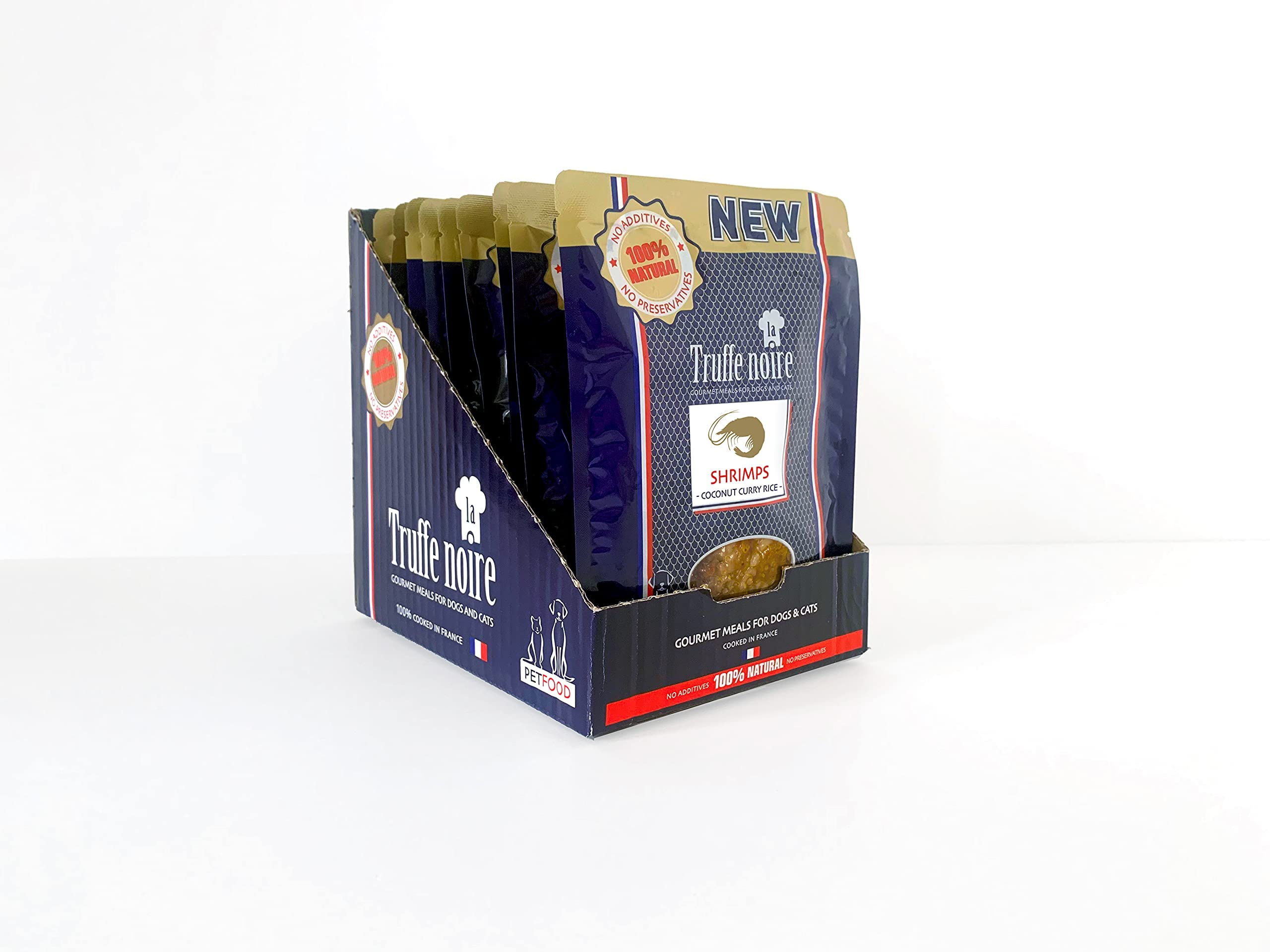 Crevettes pour chat et chien difficiles : riz curry et coco