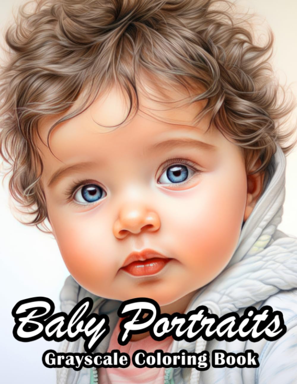Baby Portraits Coloring Book: Adorable Baby Grayscale Coloring Book For Teens And Adults For Relaxation And Creativity