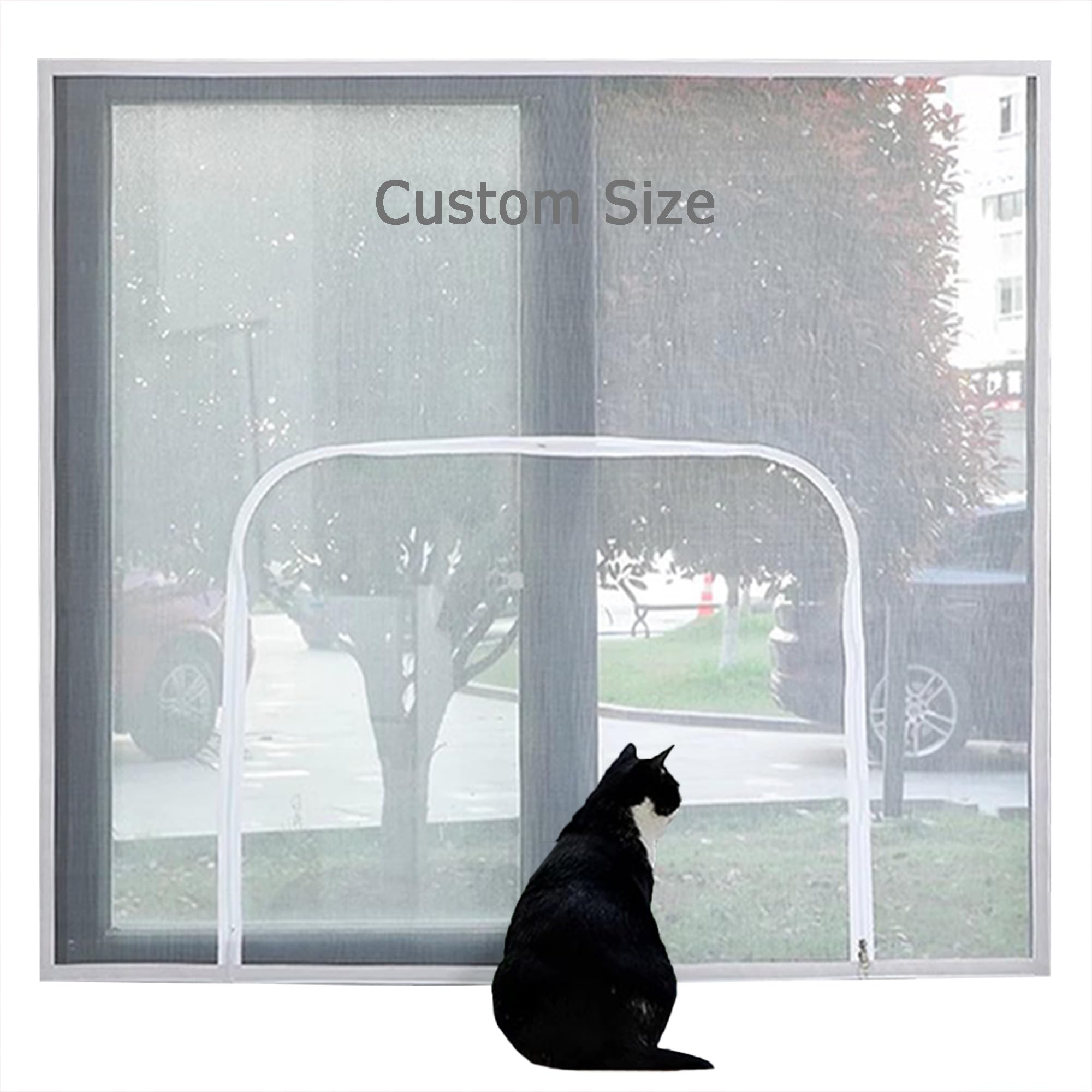 Xieminle Multicolor Custom Size Balcony Cat Safety Net, Anti-Mosquito Insect Bugs Netting, Window Protection For Cat, Cat Safety Screen Mesh, Fly Screen Self-Adhesive Netting