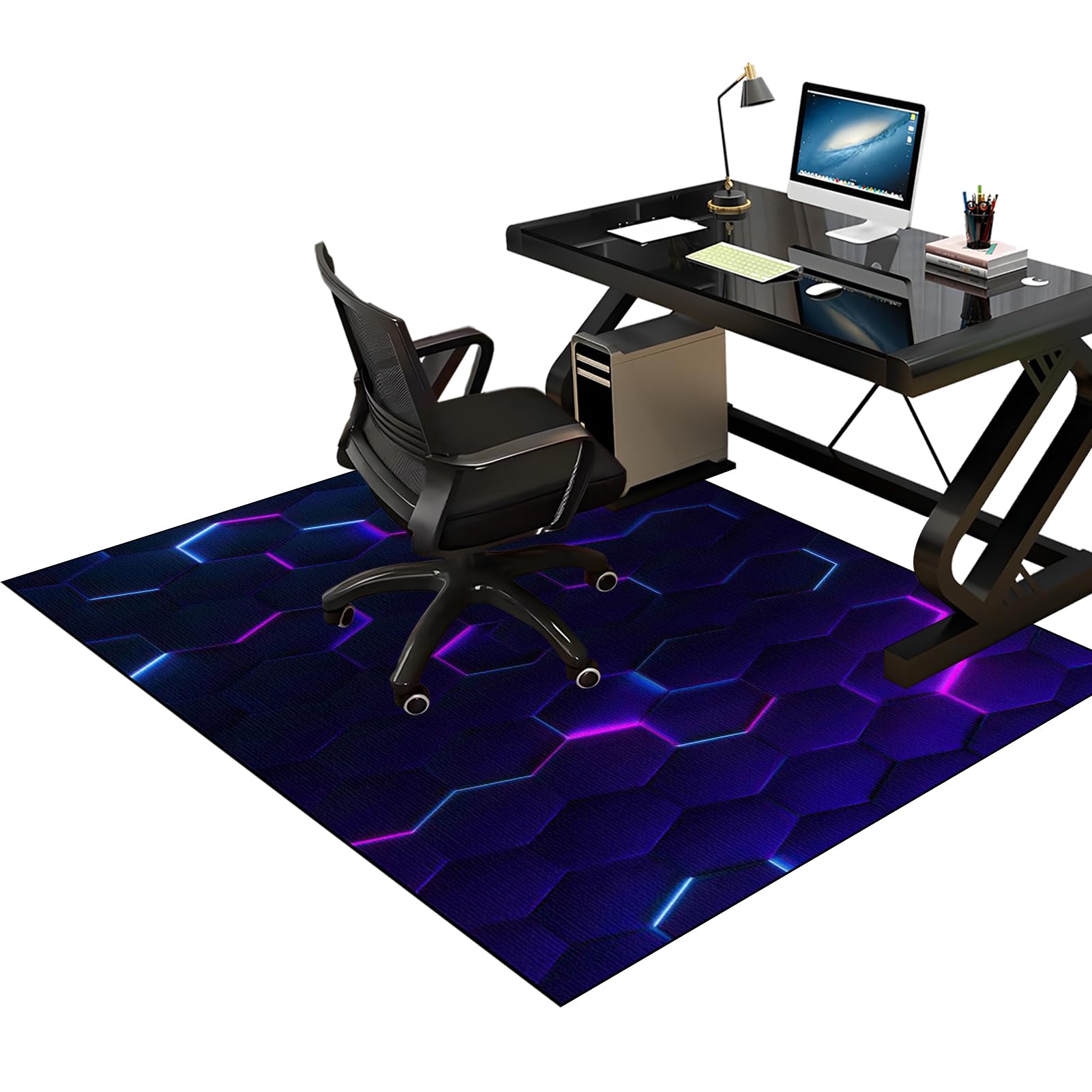 Office Chair Mat for Hardwood Floor Computer Gaming Chair Mat for Wood and Tile Floors, 90 x 140 cm Desk Chair Mat for Carpeted Floors Gaming Rug Office Floor Protector Mat for Desk Chair Easy Glide