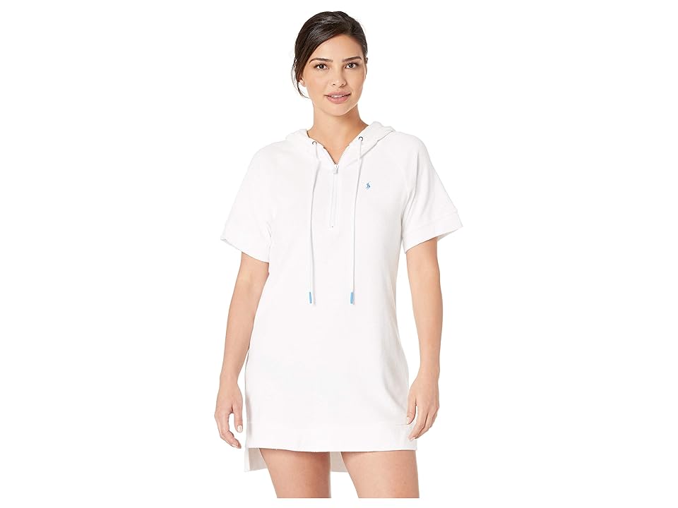 

Polo Ralph Lauren Terry Hoodie Dress (White) Women's Swimwear