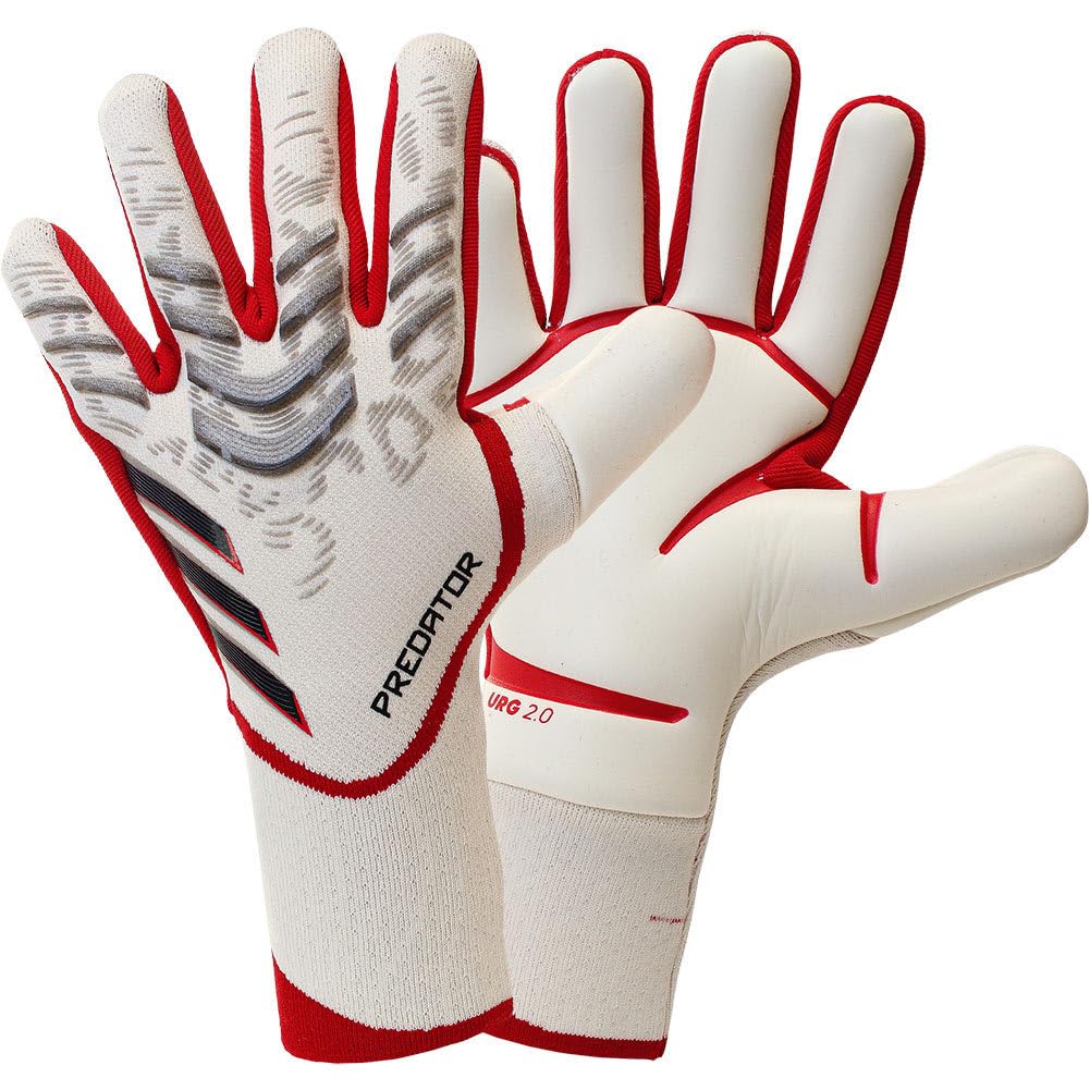 HISTARSTORE5 Football Goalkeeper Training Gloves with Strong Grip, Anti-Slip and Ventilation for Adults and Kids, White, Size 9