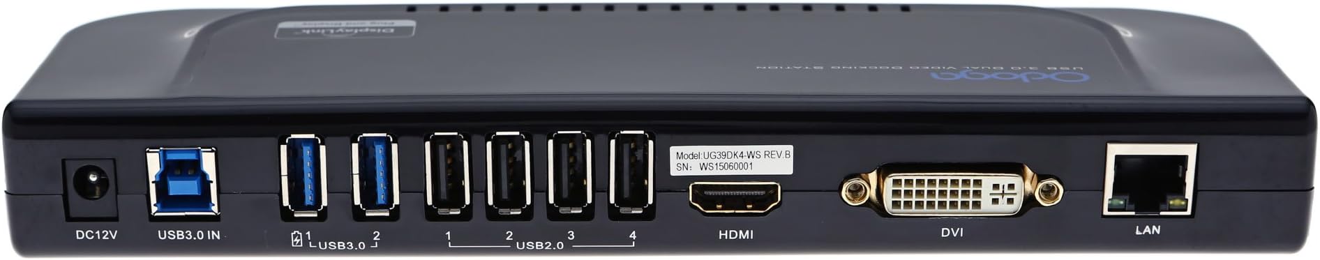 Odoga® Speedster USB 3.0 Dual Display Docking Station with full HDMI&DVI support, 2 USB 3.0 Ports & 4 USB 2.0 ports, Gigabit Ethernet, Audio socket – Compatible with Windows 10, 8, 7, Vista, XP and Mac OS.