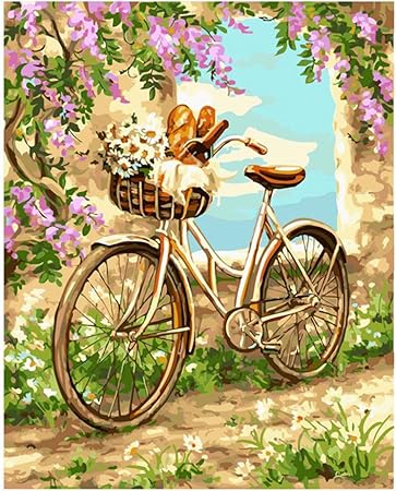 Pinturas de bicicletas con flores Clearance