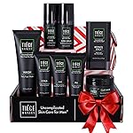Tiege Hanley Skin Care Set for Men, Rejuvenation Routine, System Level 5, Face Wash, Scrub, Moisturizers, Eye Cream, Serum, Clay Mask, & Retinol Stick for Healthy Skin, Mens Skin Care, 8 Piece Kit