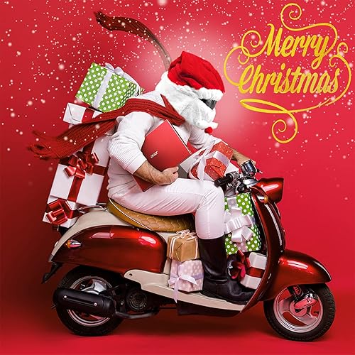 Miniatura 3 de BUAEL Funda para casco de motocicleta de Papá Noel, funda para casco de Navidad, accesorios de decoración para hombre, para casco de motocicleta,