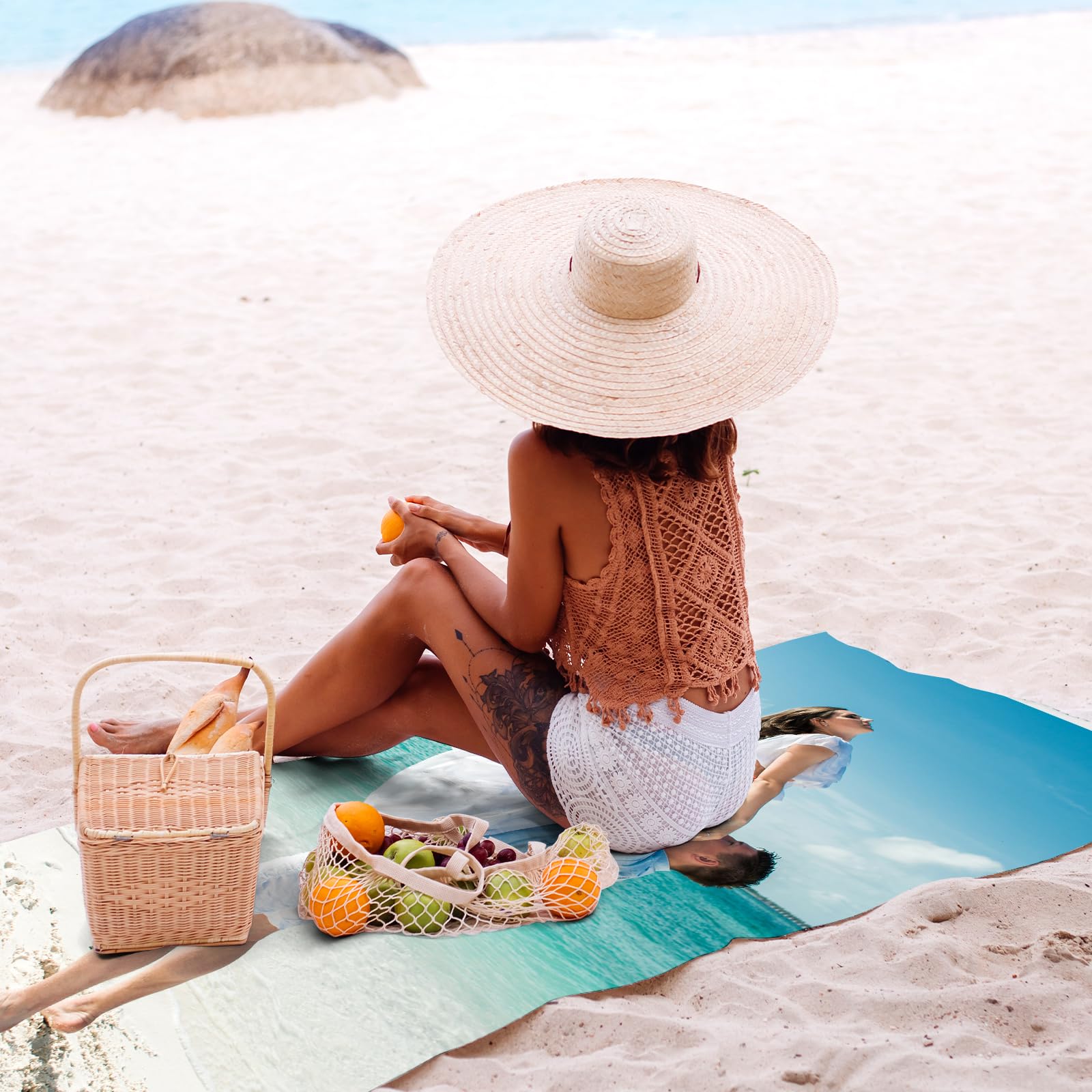 Telo Mare Personalizzato NIBESSER Con Foto - Microfibra 76x152cm, Antisabbia, Asciugatura Rapida - Foto 7