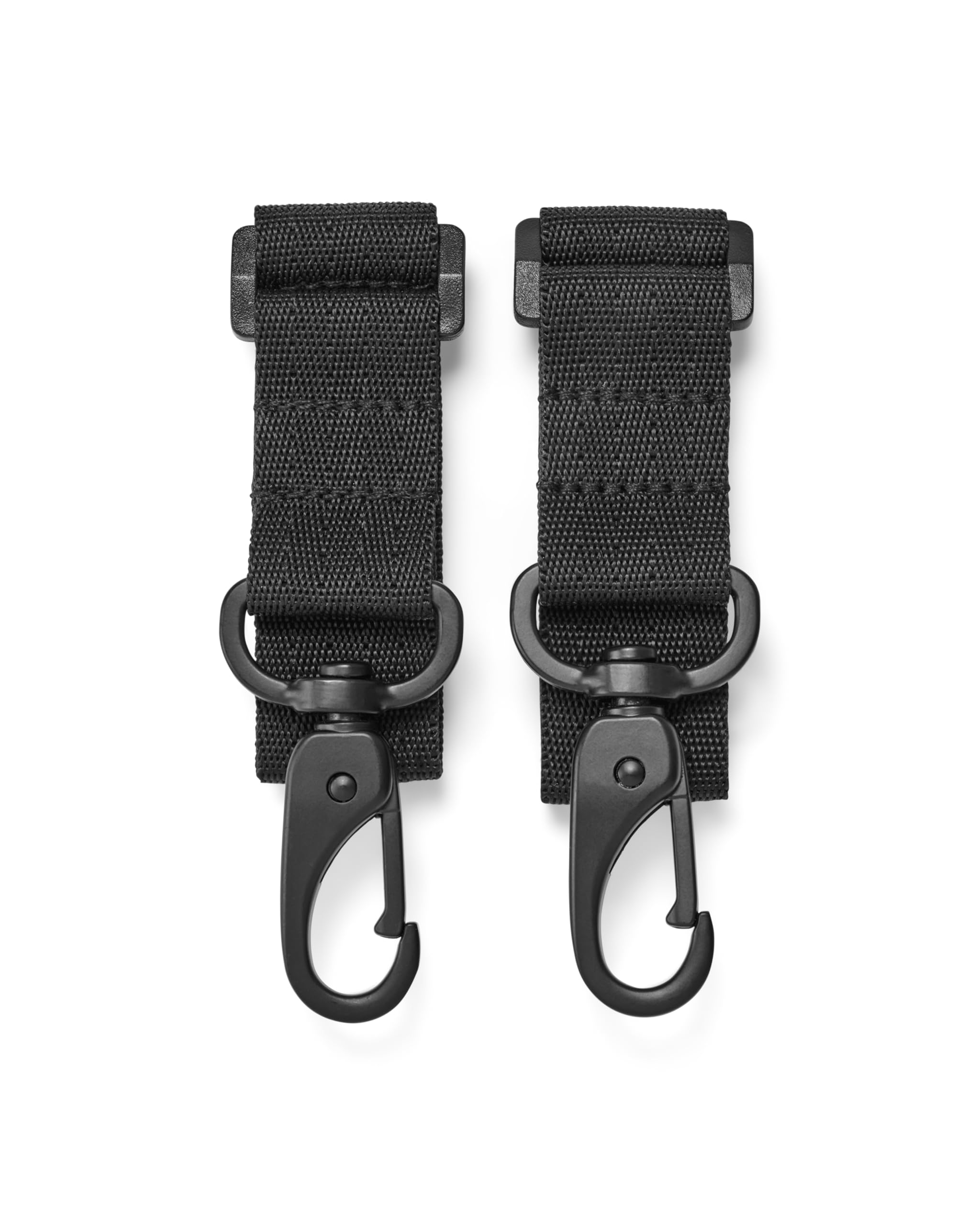 Larkson Gancho para Carrito Negro - Freya - Ganchos Carro Universales para Bolsas Cambiadoras y Mochilas - Buggy Clips para Carrito 2 Unidades - Accesorios Bebé para Mamá y Papá Unisex