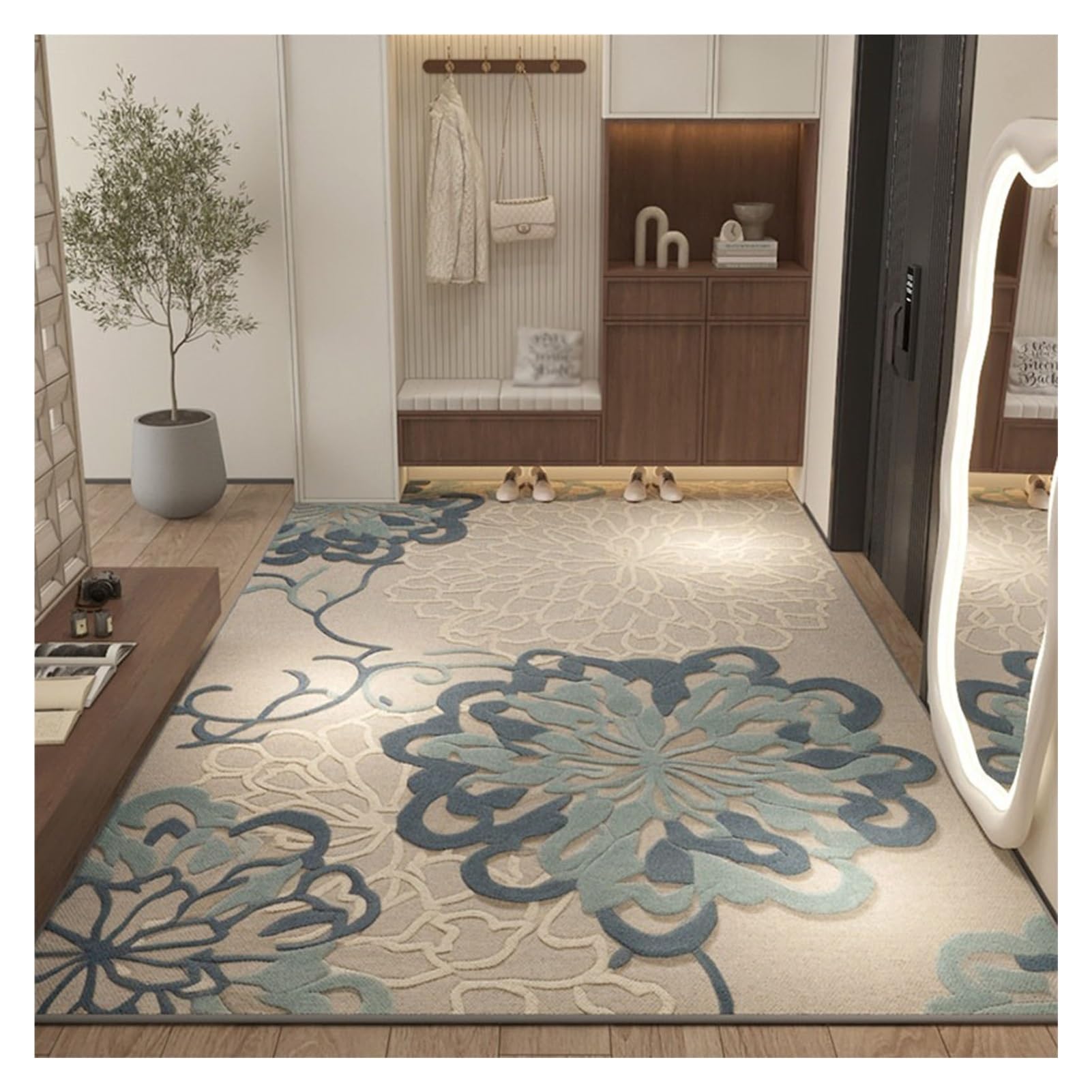 Tapis de salon lavable en machine fini les taches dans le couloir 80x120