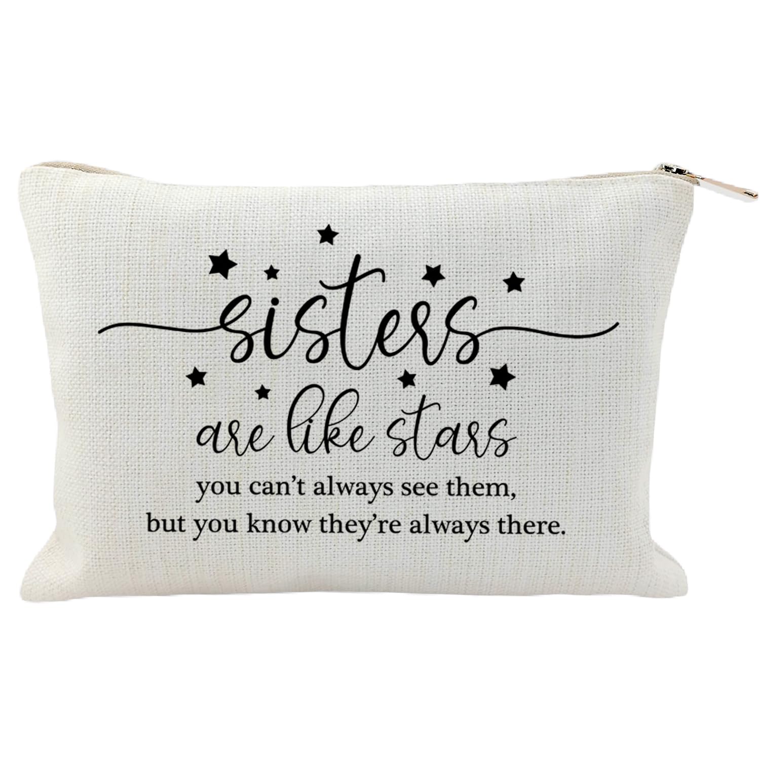 Sisters Are Like Stars Makeup Bag Case for Sister Birthday Gifts Cosmetic Bag Best Friends Gift for Big Little Sisters (sisters)