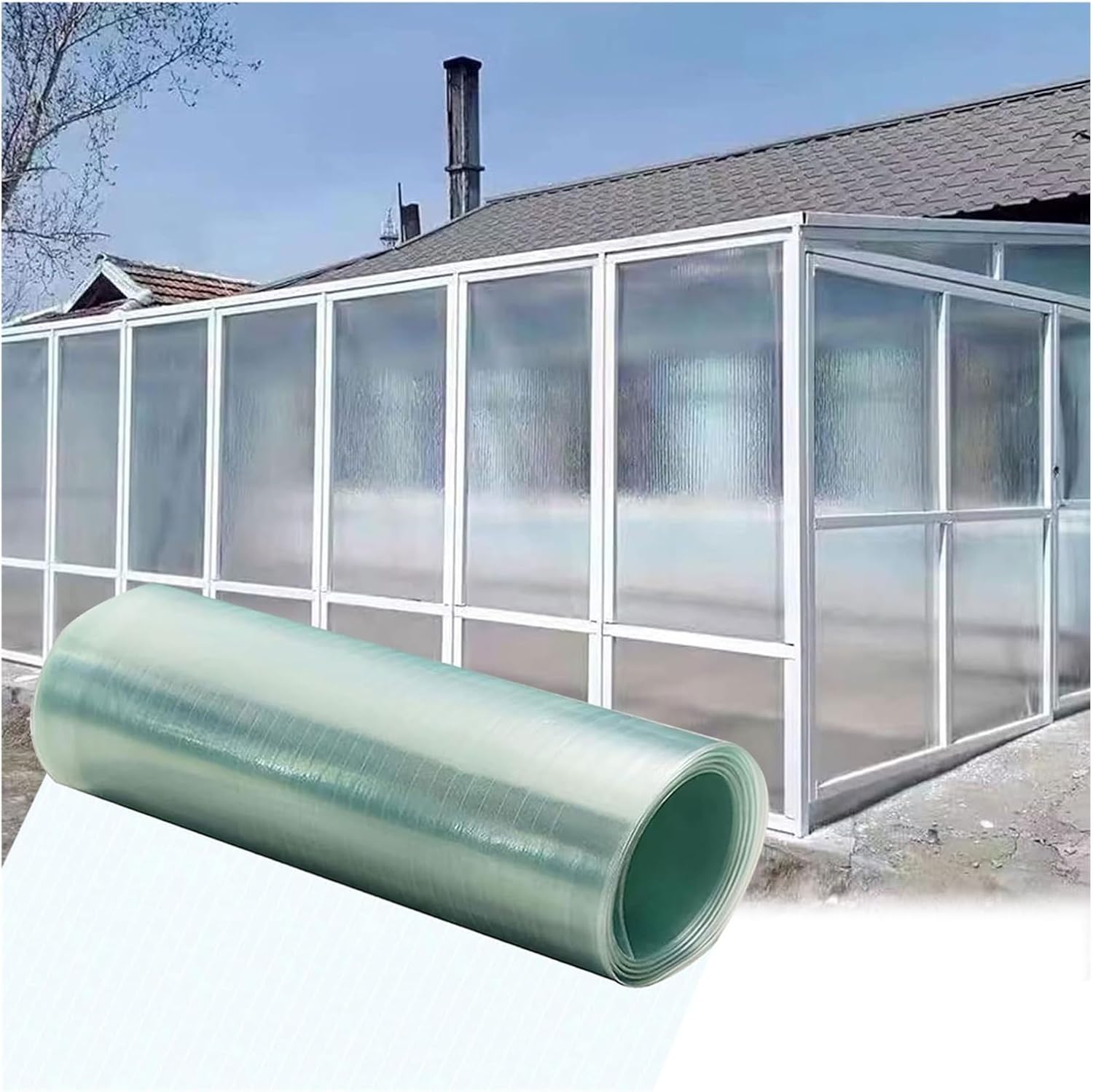 Clear Roofing Panels, Clear Roof Panels for Pergola Polycarbonate Sheets for Greenhouses, Trellises, Carports, Sheds, Terraces(1.2x10m)