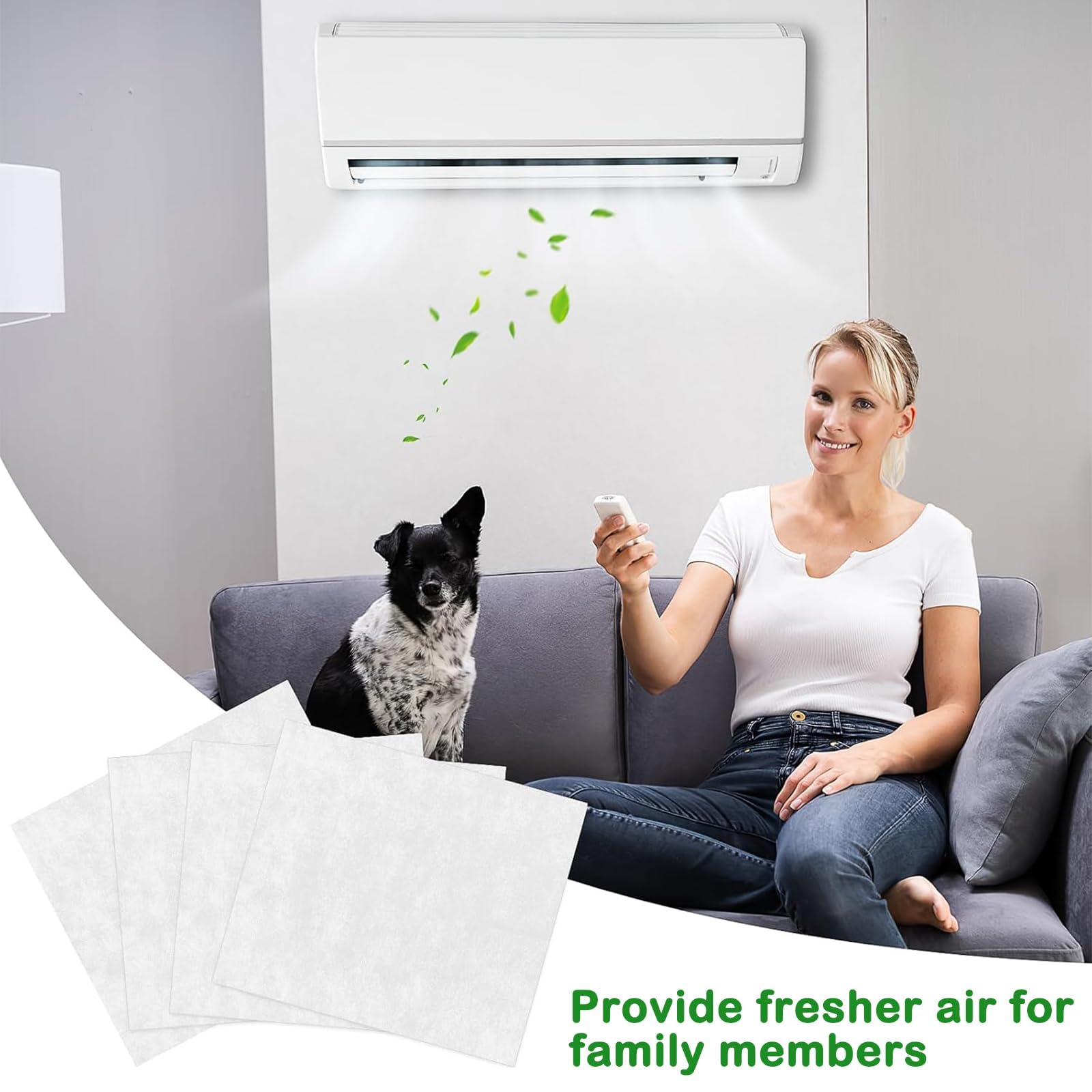 7 Pack AC Filter for Split AC, Purifying Cotton Mesh, Enhanced Air Quality for Home and Office, Fits Mini Wall Mounted Air Conditioner, Durable and Easy to Install(40X35 CM) 4