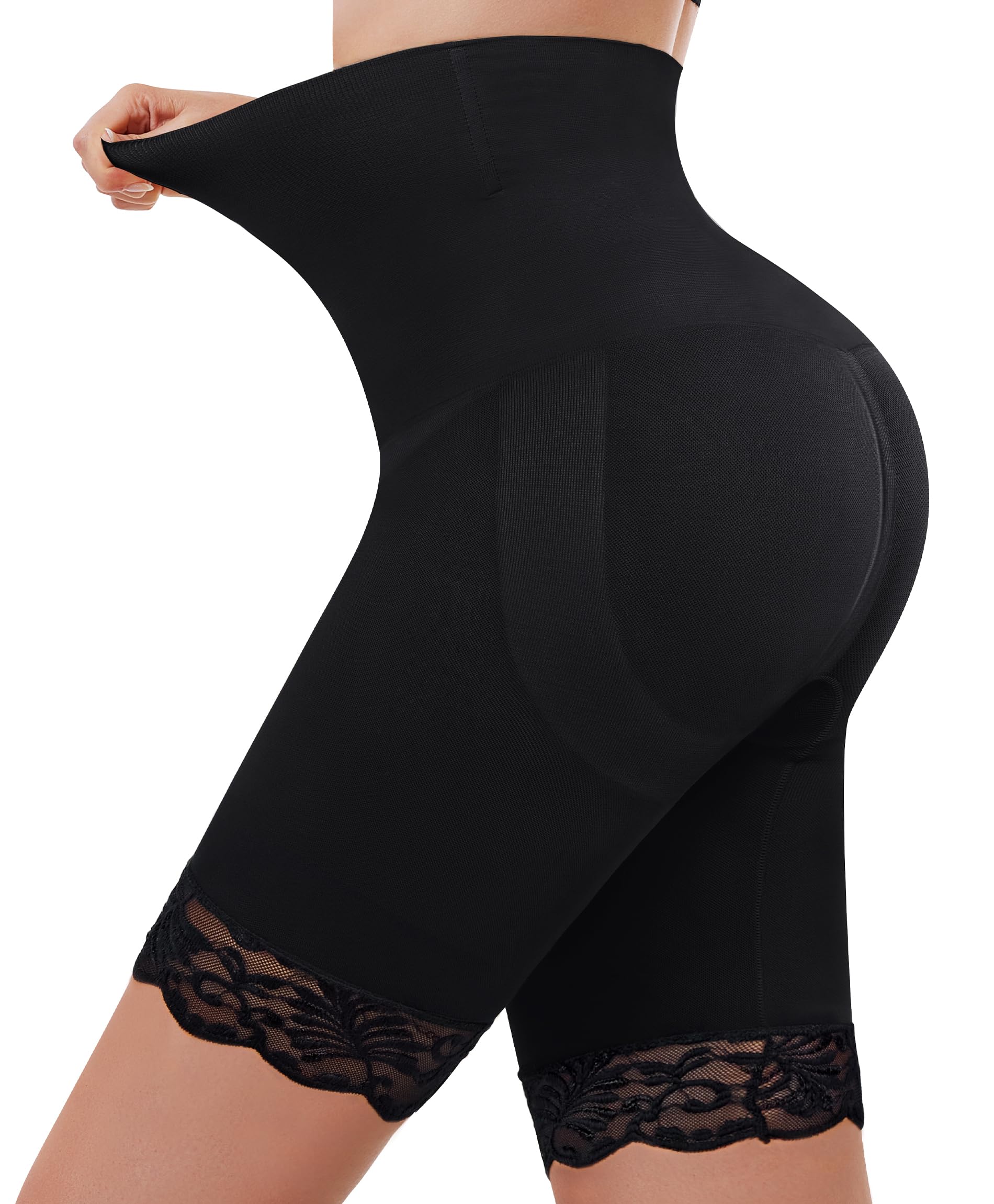 Photo 1 of CYDREAM Shapewear for Women - High-Waisted Tummy Control Shorts Butt Lifting Panties Thigh Slimmer Faja Body Shaper Underwear (Black, Large)