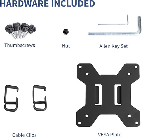 Miniatura 4 de VIVO Brazo de monitor individual totalmente ajustable para soporte de escritorio brazo de monitor para 1 pantalla de hasta 27 pulgadas negro