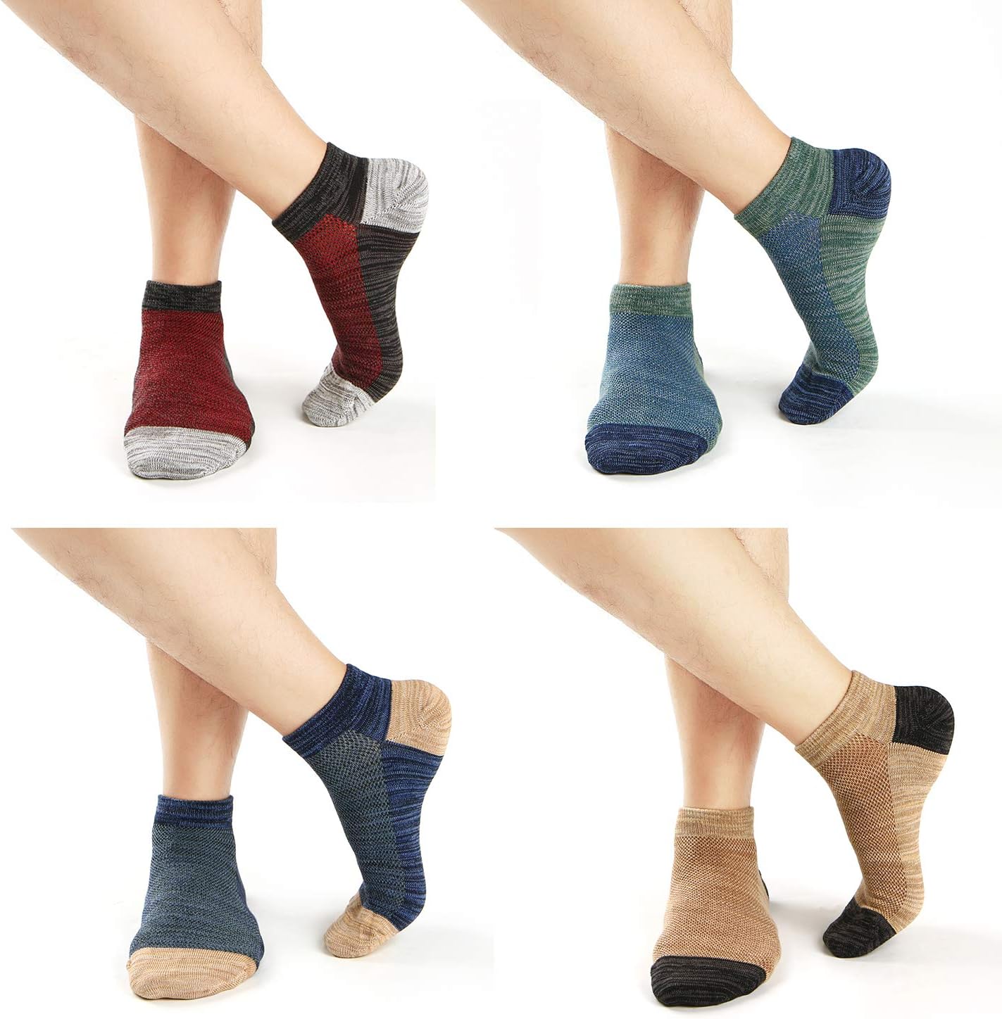 Mottee&Zconia Ankle Low Cut Socks for Men/Women Short Cotton Casual Anti-Skid Moisture Wicking Socks - Image 3