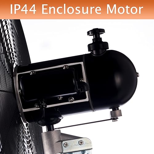 Miniatura 13 de HiCFM Ventilador de pared industrial de 2500 CFM de 12 pulgadas, ventilador de pared de alta velocidad de 3 velocidades con motor de carcasa IP44