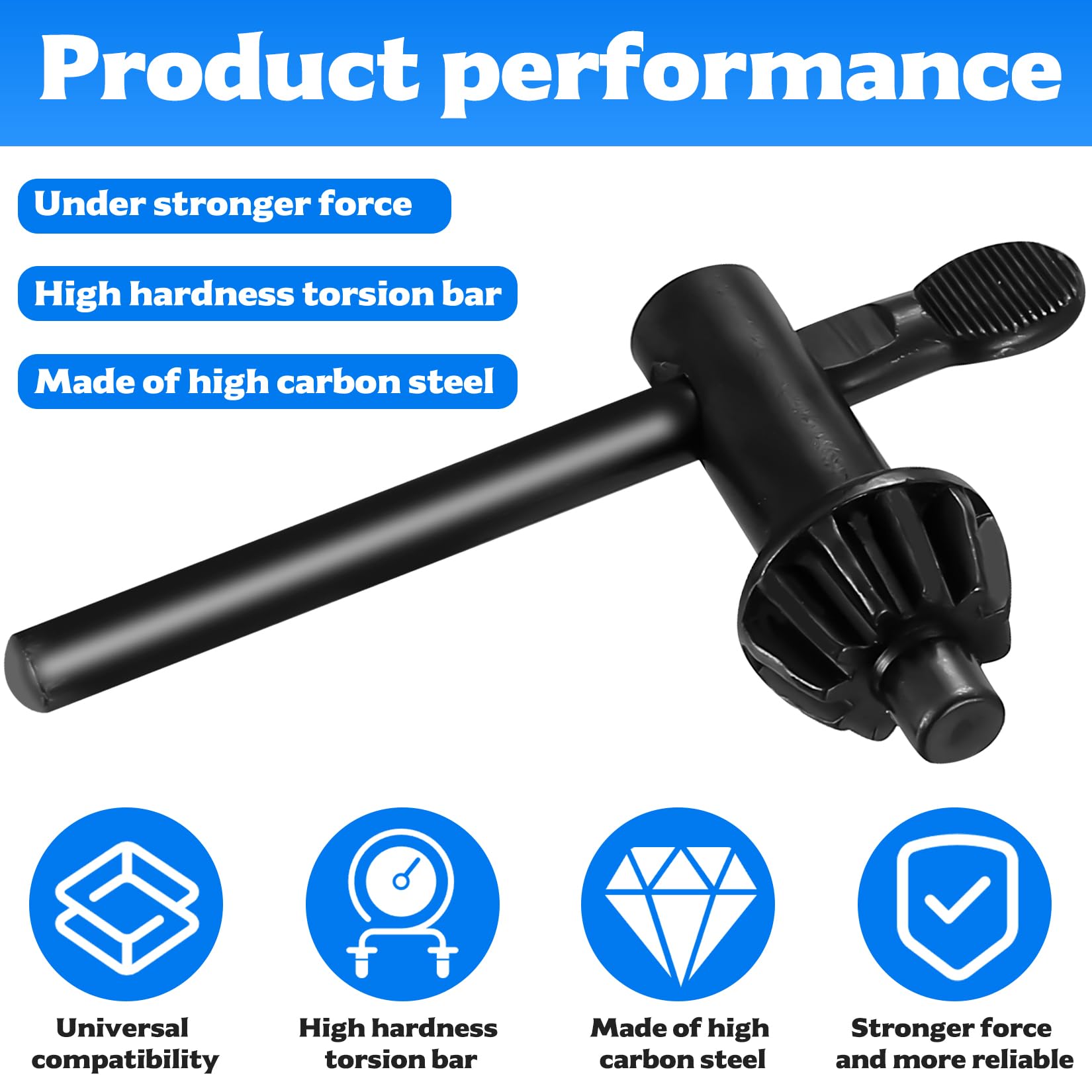 Tenbrachian 6 Pcs Drill Chuck Key Set, Replacement Drill Chuck Key Wrench Set, Universal Impact Hand Press Wrench Chucks - Image 4
