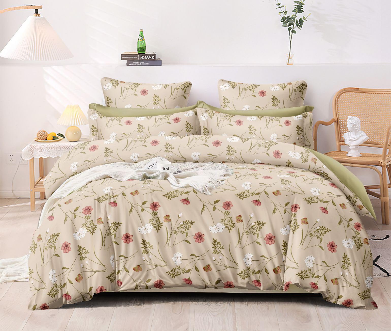 Mosho 220 TC Glace Cotton King 9 Feet Comforter Set Double Bed (Orange Blossom) (B0BFB3YYY4) Amazon Price History, Amazon Price Tracker