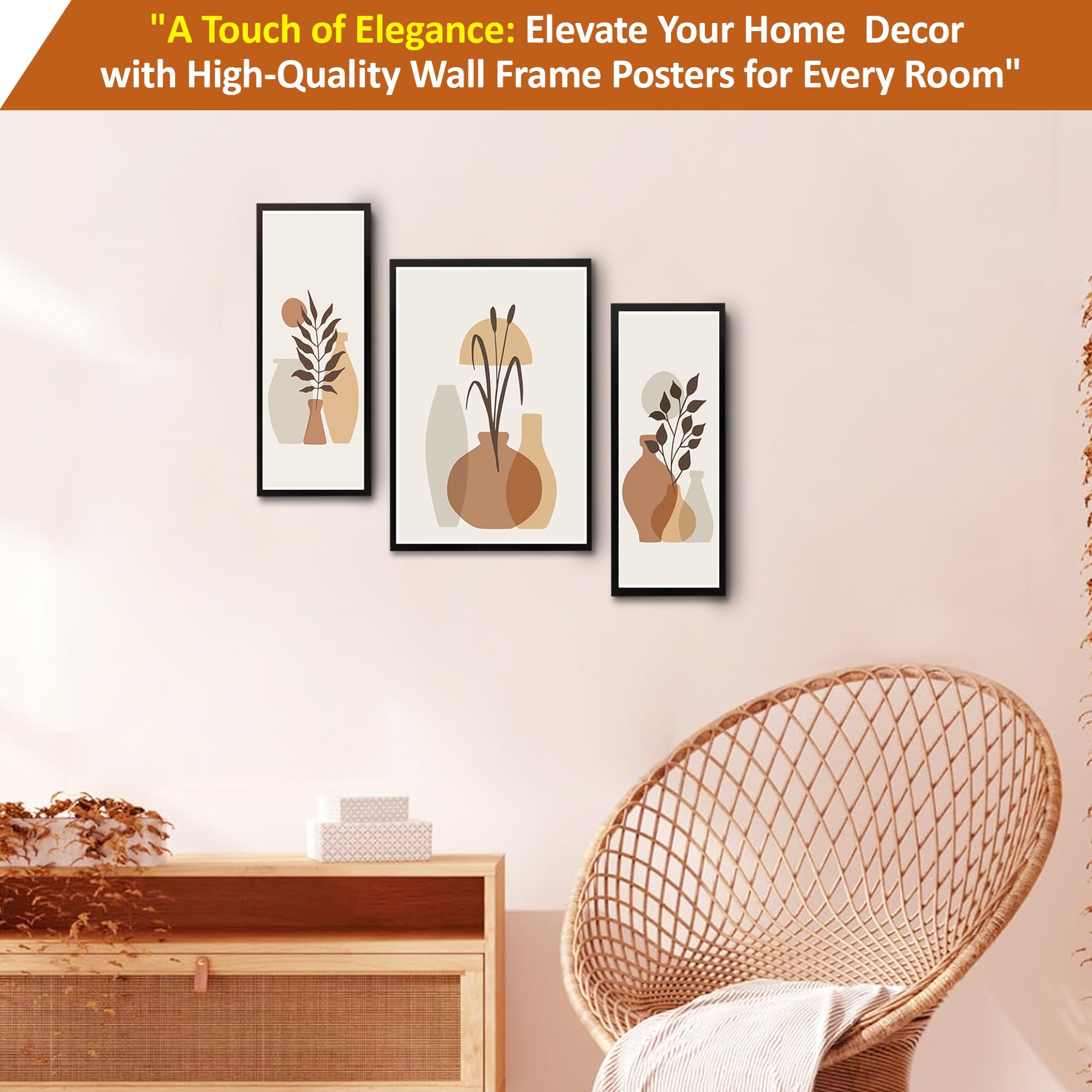 Rousrie Wall Frames - Set of 3 for Living Room & Bedroom -2