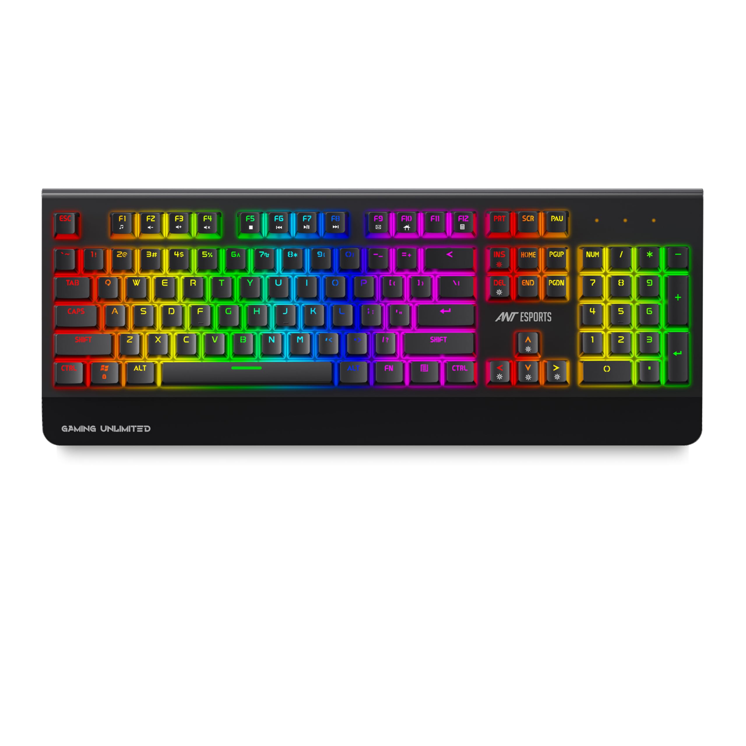 Ant Esports MK4000 RGB LED Backlit Aluminium Base Wired Mechanical Gaming Keyboard 104 Keys Mechanical Keyboard, Hot Swappable,Fully Programmable Full Size Gaming Keyboard for PC/Laptop/PS5_Red Switch-image-25