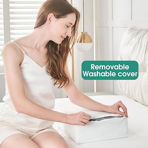 Miniatura 3 de BETU Almohada cúbica para dormir de lado (24 x 12 x 6 pulgadas, extra gruesa), almohadas de espuma viscoelástica para dormir, almohadas