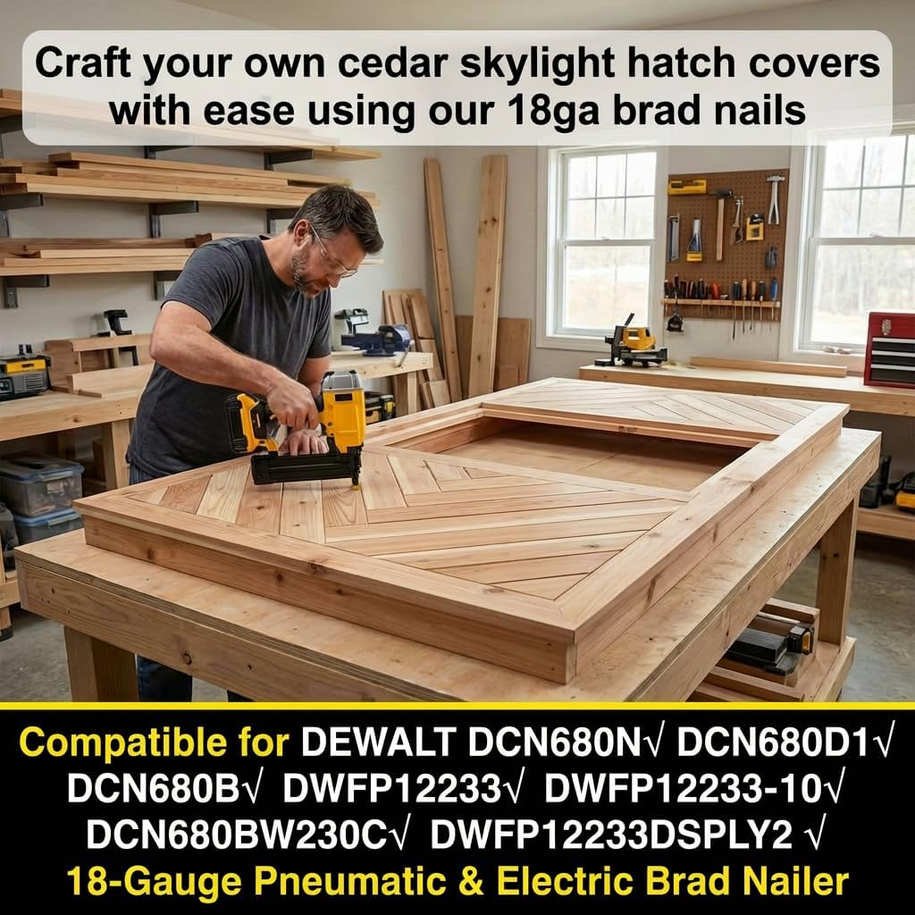 5000pcs Brad Nails 1" 18GA Brad Nails Replacement DBN18100-2 For DEWALT DCN680N DCN680D1 DCN680B DWFP12233 DWFP12233-10 DCN680BW230C DWFP12233DSPLY2 18-Gauge Pneumatic & Electric Brad Nailer view 3