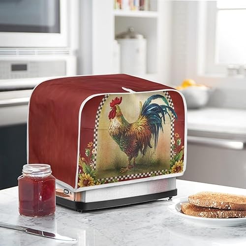 Miniatura 8 de Rnyleeg Cubierta para tostadora de 4 rebanadas con temática de café, para microondas, tostadora, horno, cubierta de pan pequeño, resistente a las