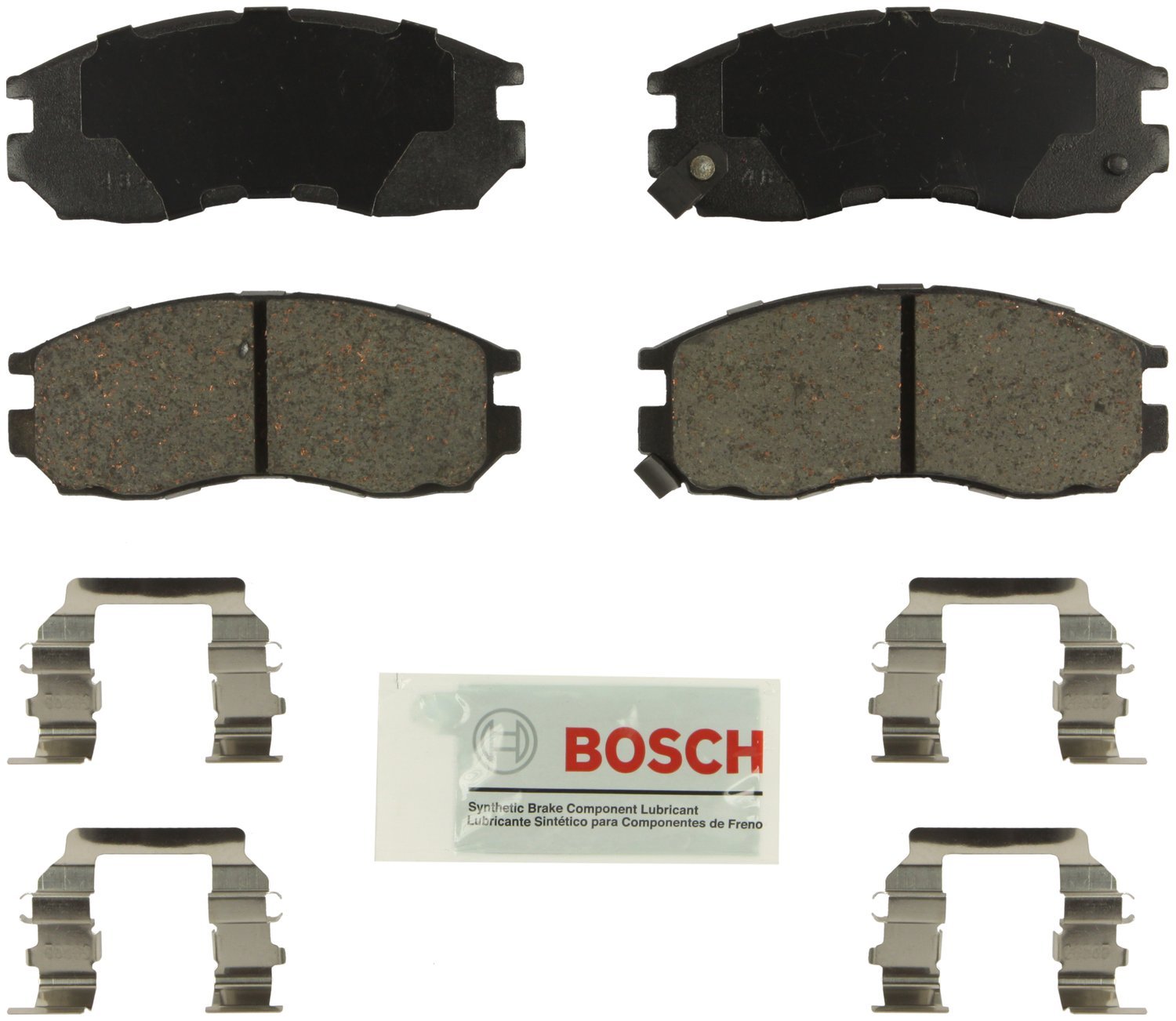 Bosch BE1324H Blue Disc Brake Pad Set with Hardware - FRONT — view 121