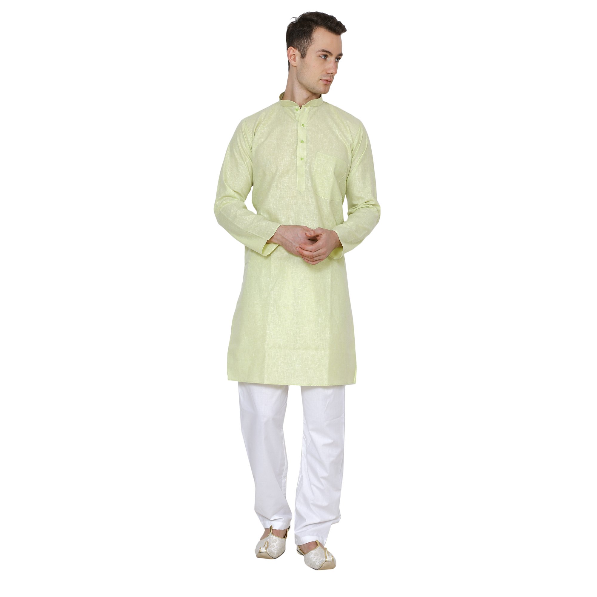 royal kurta Men's Cotton Linen Kurta Pyjama-picture-6