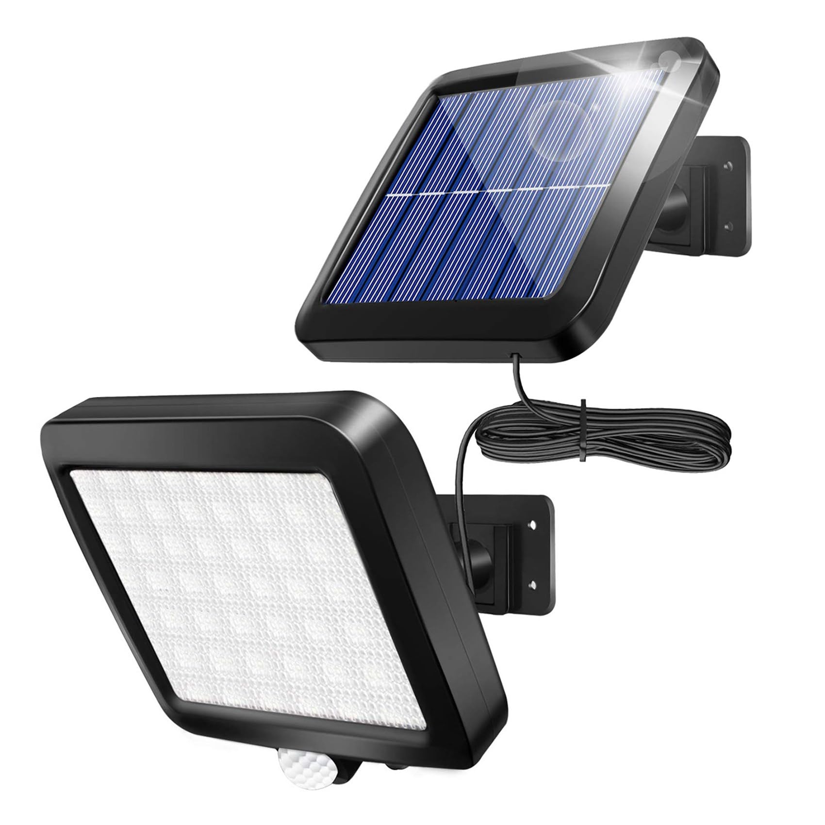 Hndhbfgrt 2X Solar Power Wall Light Outdoor Motion Sensor Light 56 LED Security Night Light for Garden Garage Driveway Porch Fence