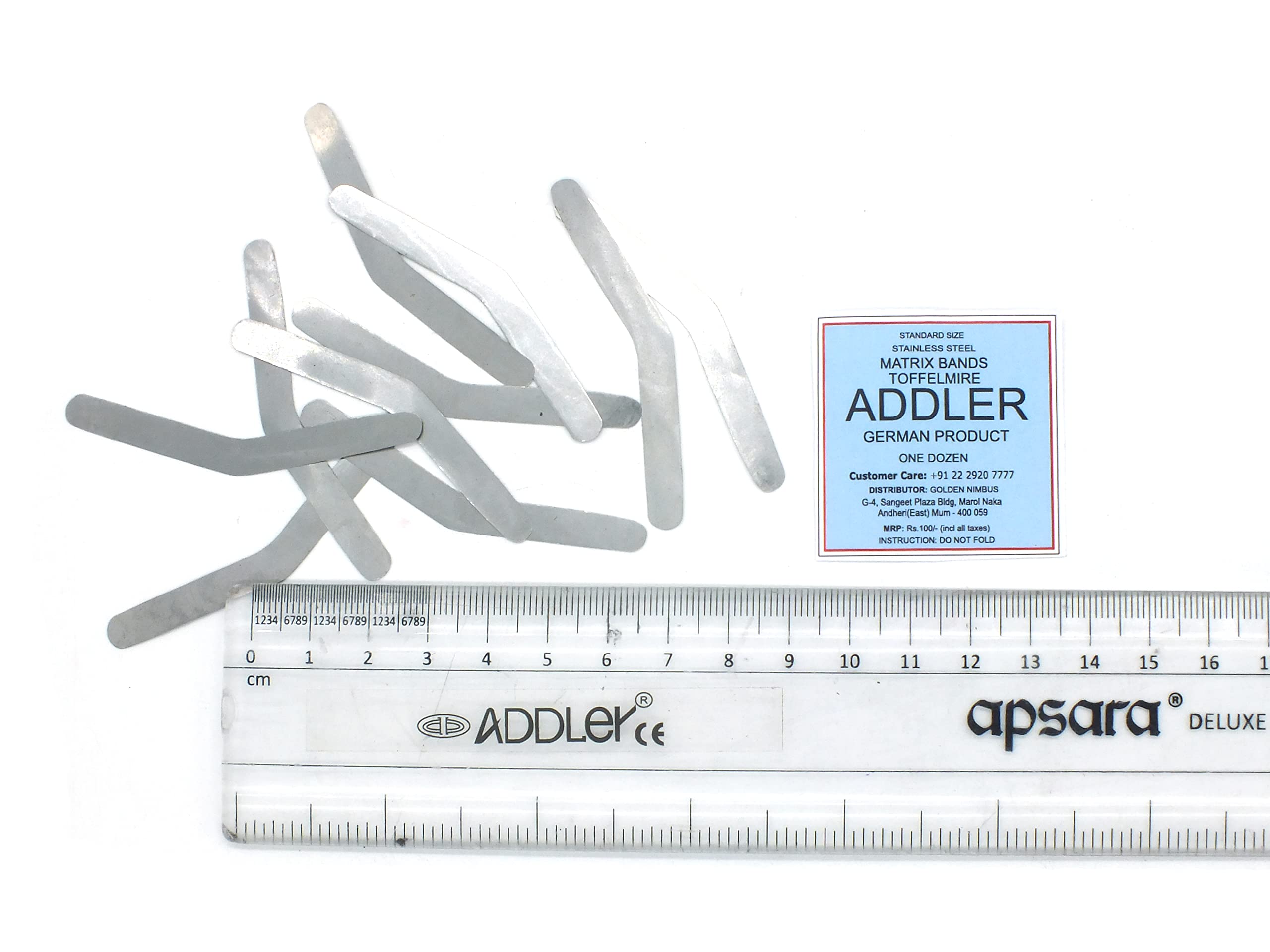 ADDLER DENTAL STAINLESS STEEL MATRIX BAND TOFFELMIRE GERMAN PRODUCTS PACK OF 12 PCS.-picture-24