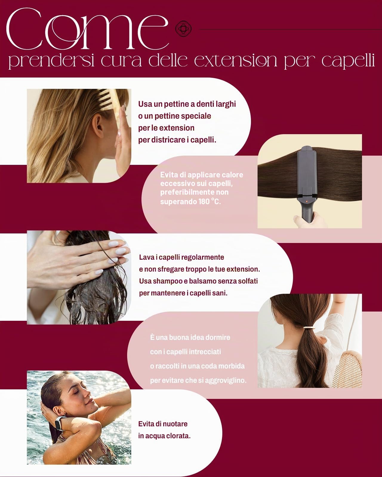 Moresoo Extensiones Pelo Natural Cortina Mechas Castañas 35cm 100g | Textura Suave y Sedosa, Instalación Profesional Recomendada, Ligero y Transpirable, Cabello Humano Remy, Doble Weft
