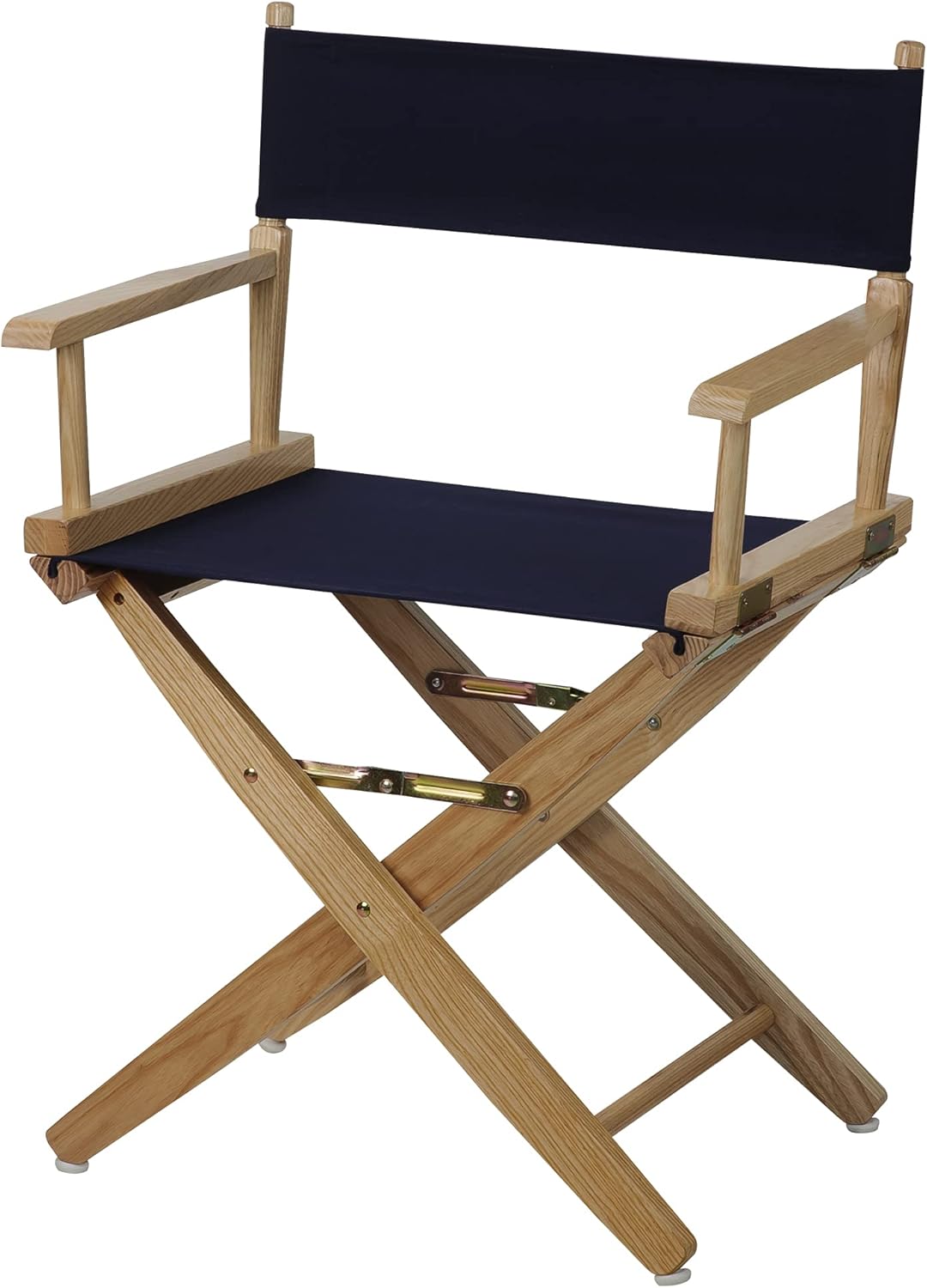 American Trails Extra-Wide Premium Directors Chair 18" H Classic Height Natural Frame Navy Canvas