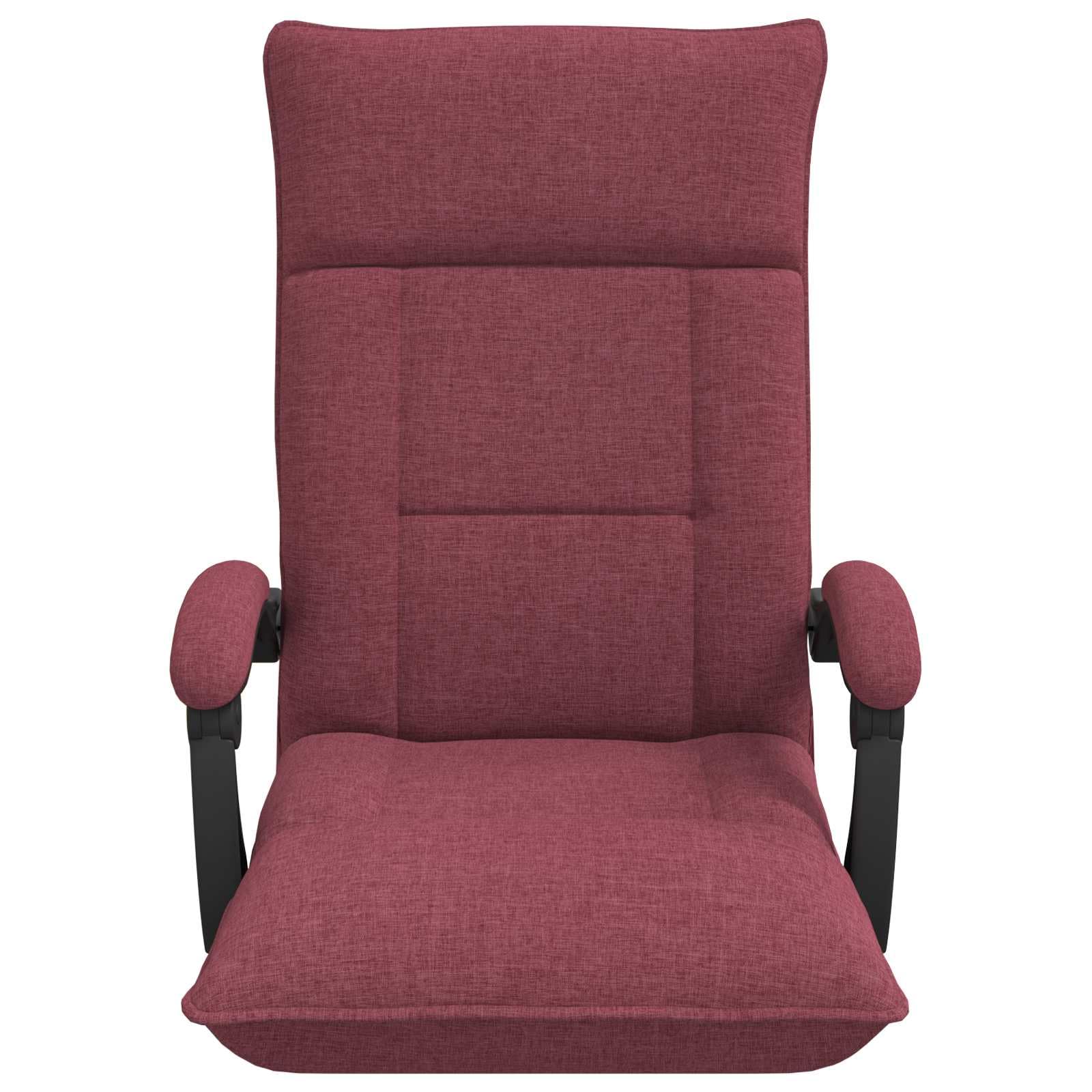 Krzesło podłogowe, czerwone wino, materiał 66 x 66 x 80 cm, regulowane, z podłokietnikami, składane, wyściełane, ergonomiczne, do salonu, biura, czytania, jogi, gier, zajmuje mało miejsca