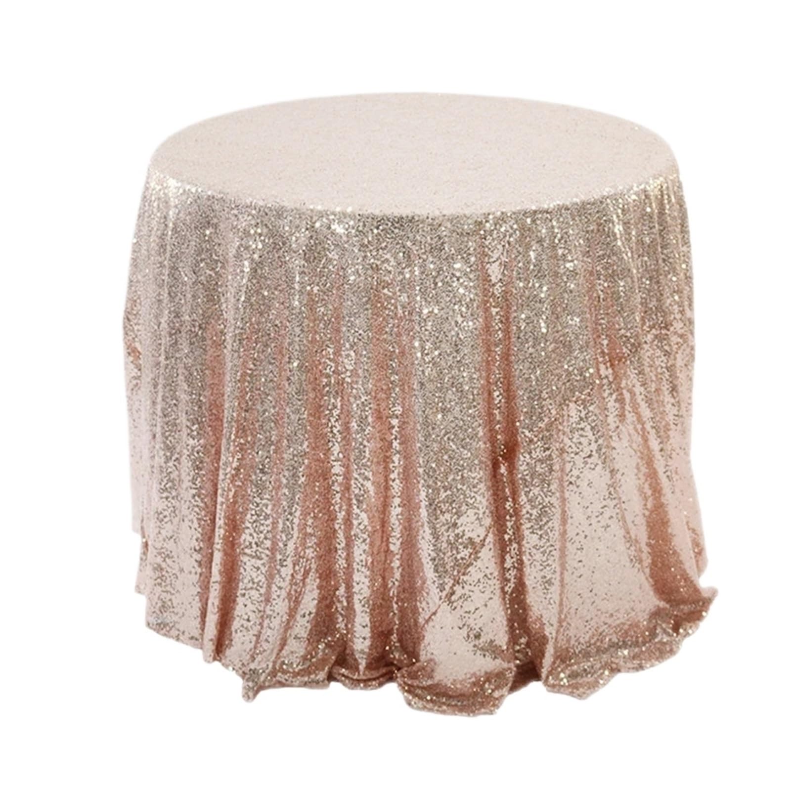 ZNTIHZ 1pcs Tablecloth Round Table Cloth Birthday Wedding Banquet Dinning Decor 60-130CM For Wedding Party Banquet(Champagne,60cm)