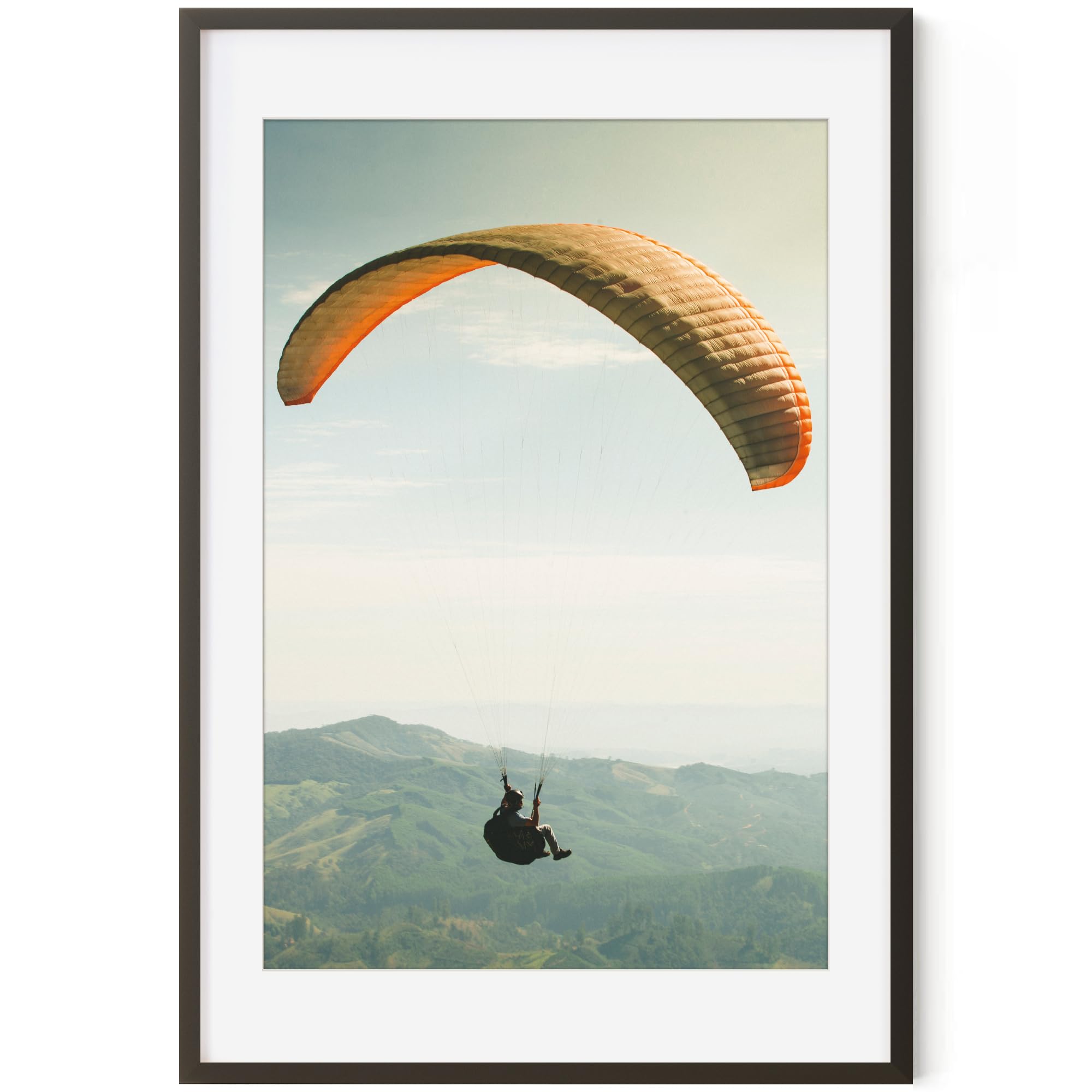 Photo 1 of 24x36 Picture Frame Made of Solid Wood with Plexiglass, Wood Poster Frame 24 x 36 for Wall Mounting, 24x36 Frame Matted to 20x30, Large 24"x36" Art Frame, Black Color, 1 Pack Black 24x36 - 1P