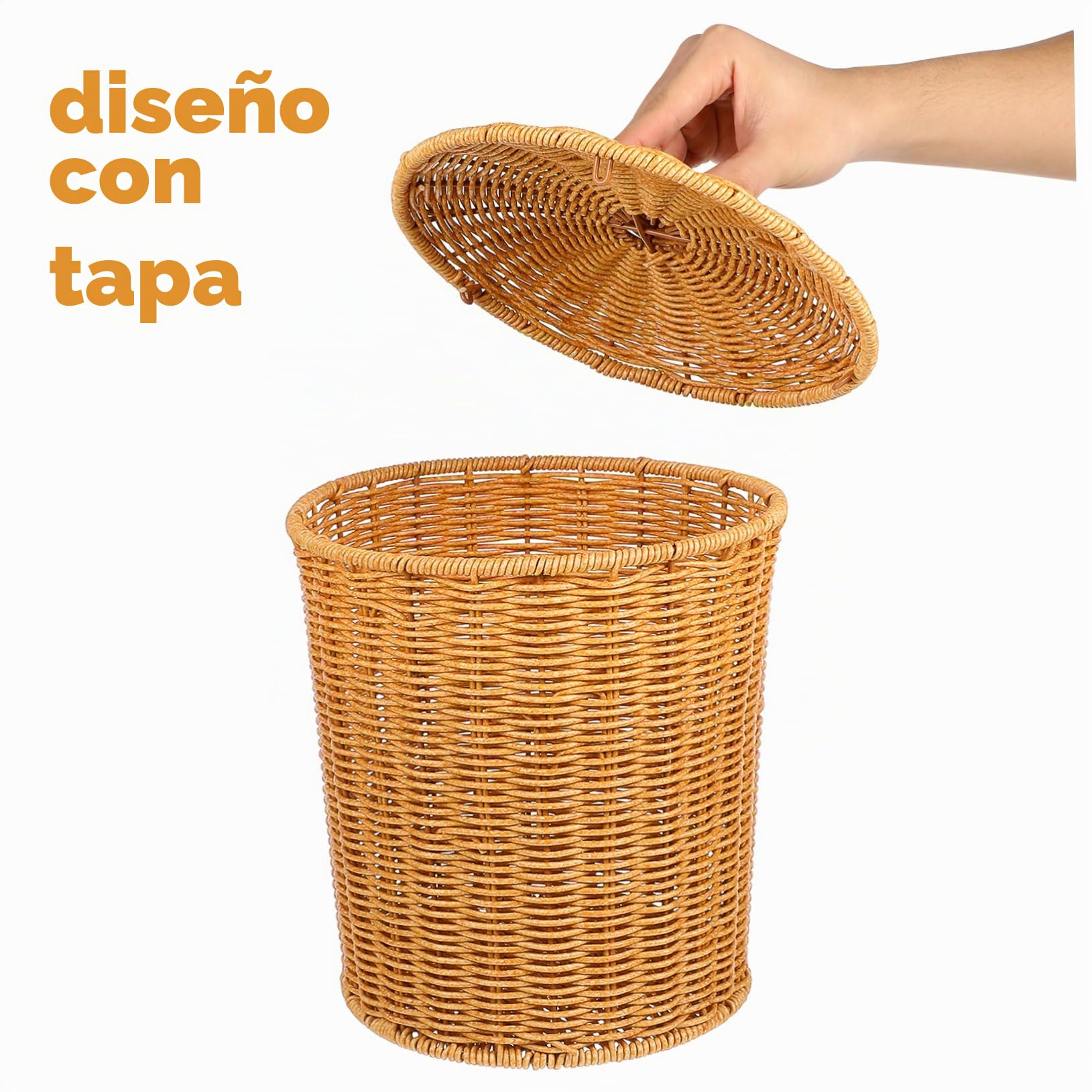 Kichvoe Cesta De Ropa Sucia Con Tapa 11.41X9.25X7.87 Pulgadas Contenedor Multifuncional Para Almacenamiento En Dormitorio Baño Juguetes Y Artículos Diversos